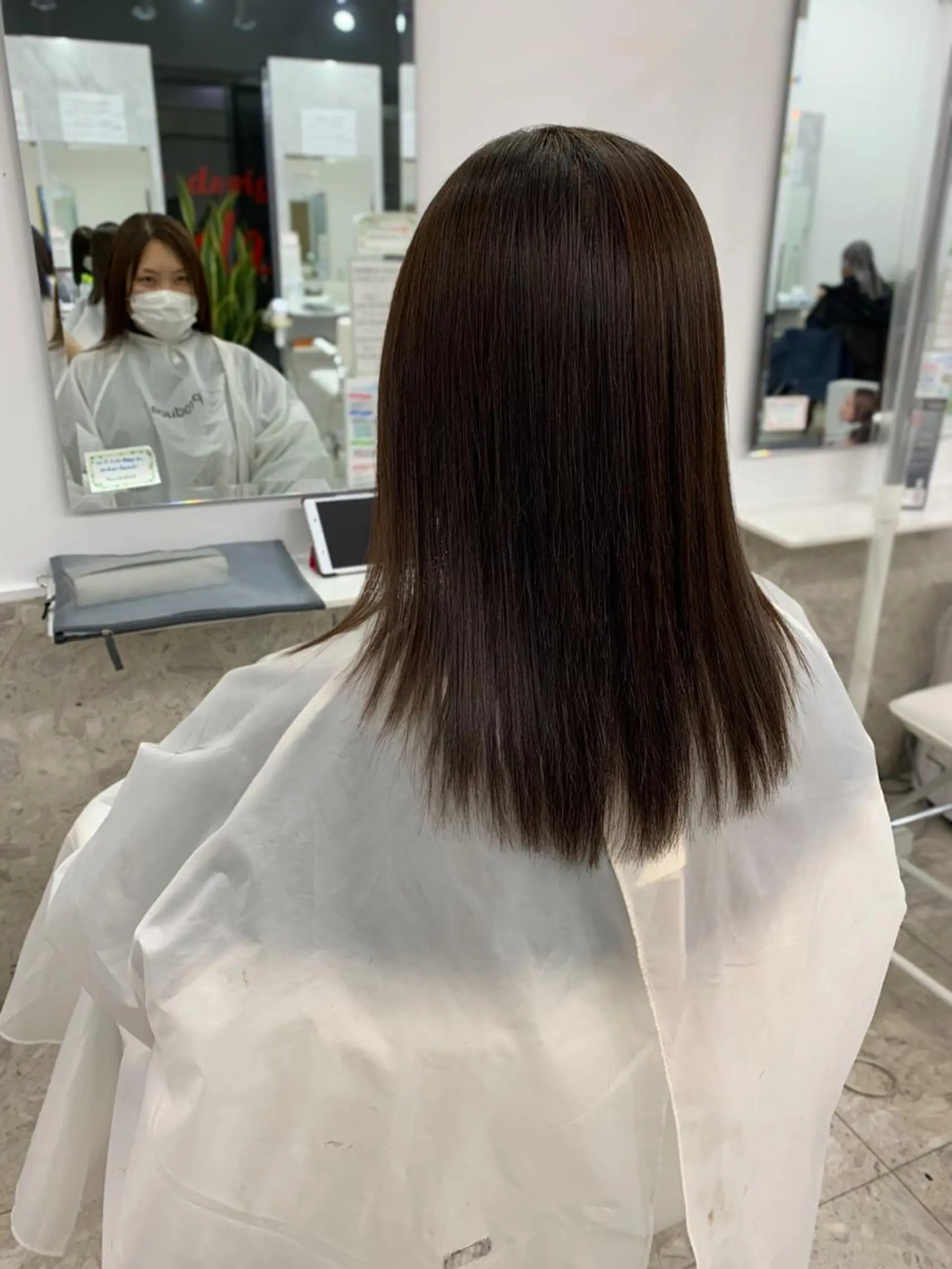 セミロング パーマ 縮毛矯正 相武台ショート特化 💐川崎希💐のヘアスタイル