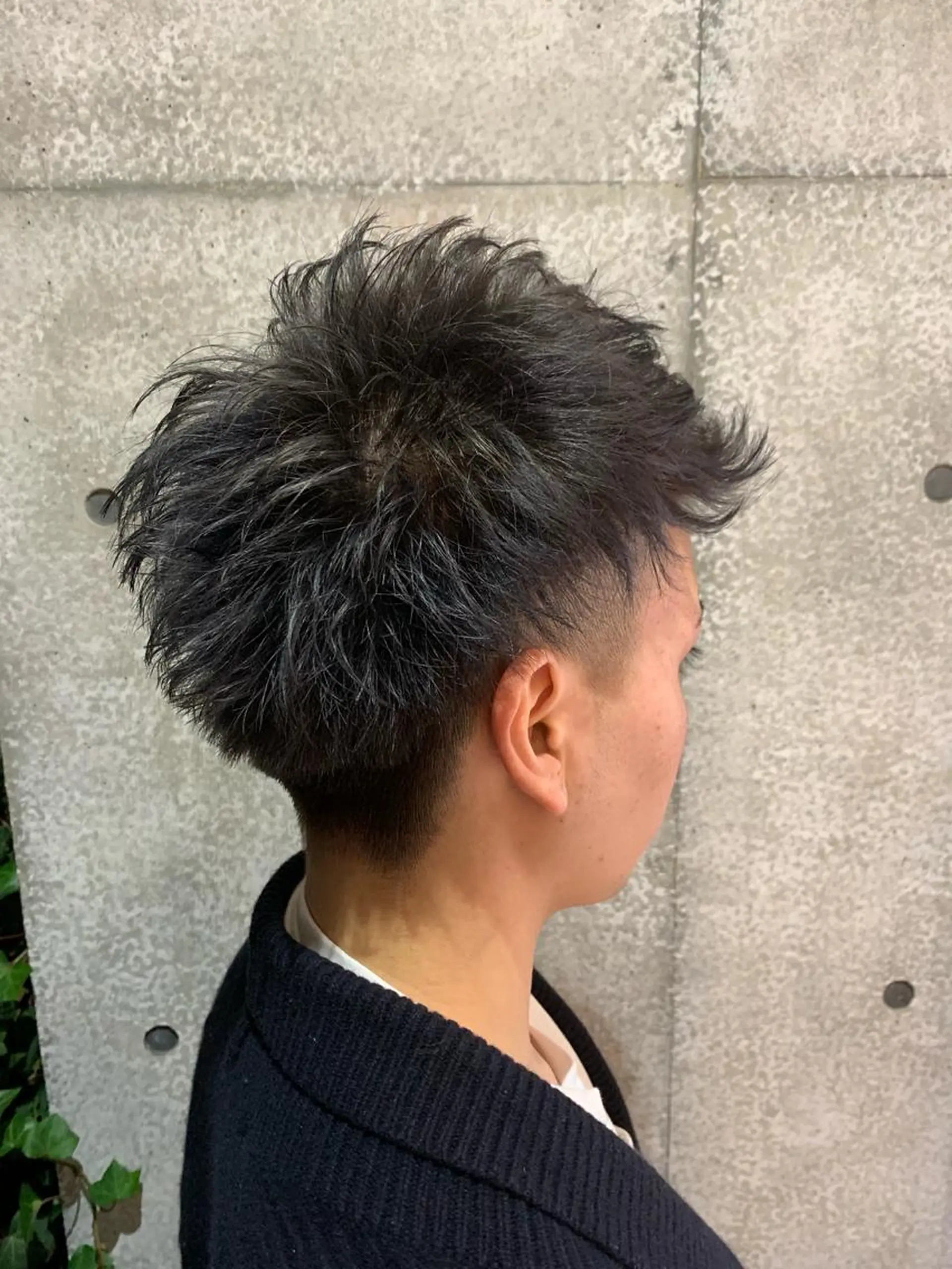 ショート カラー メンズ メンズパーマフェード シモジタカヒロのヘアスタイル