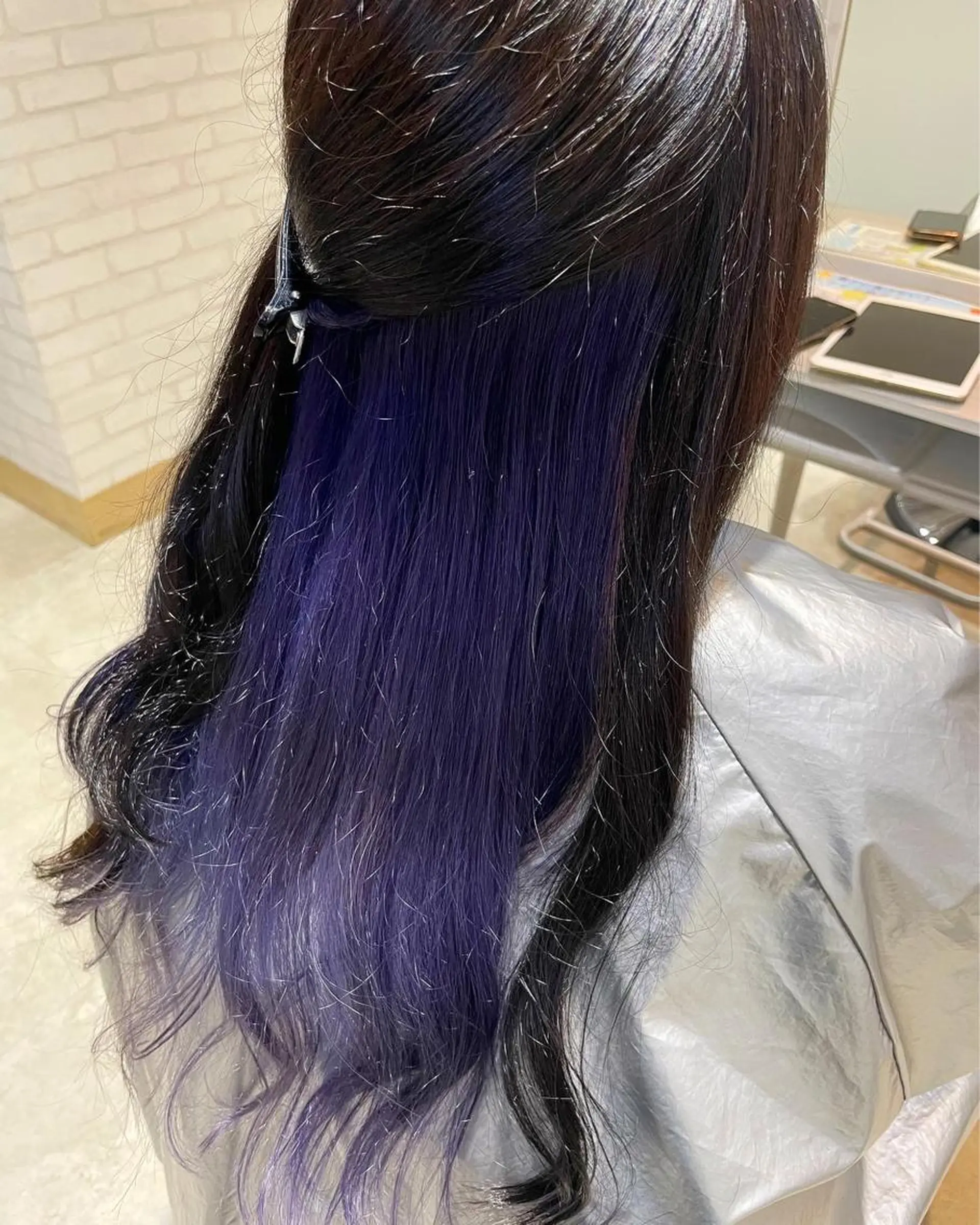 ロング カラー ブリーチ パープルカラー 🎨 SHIORI🥀のヘアスタイル