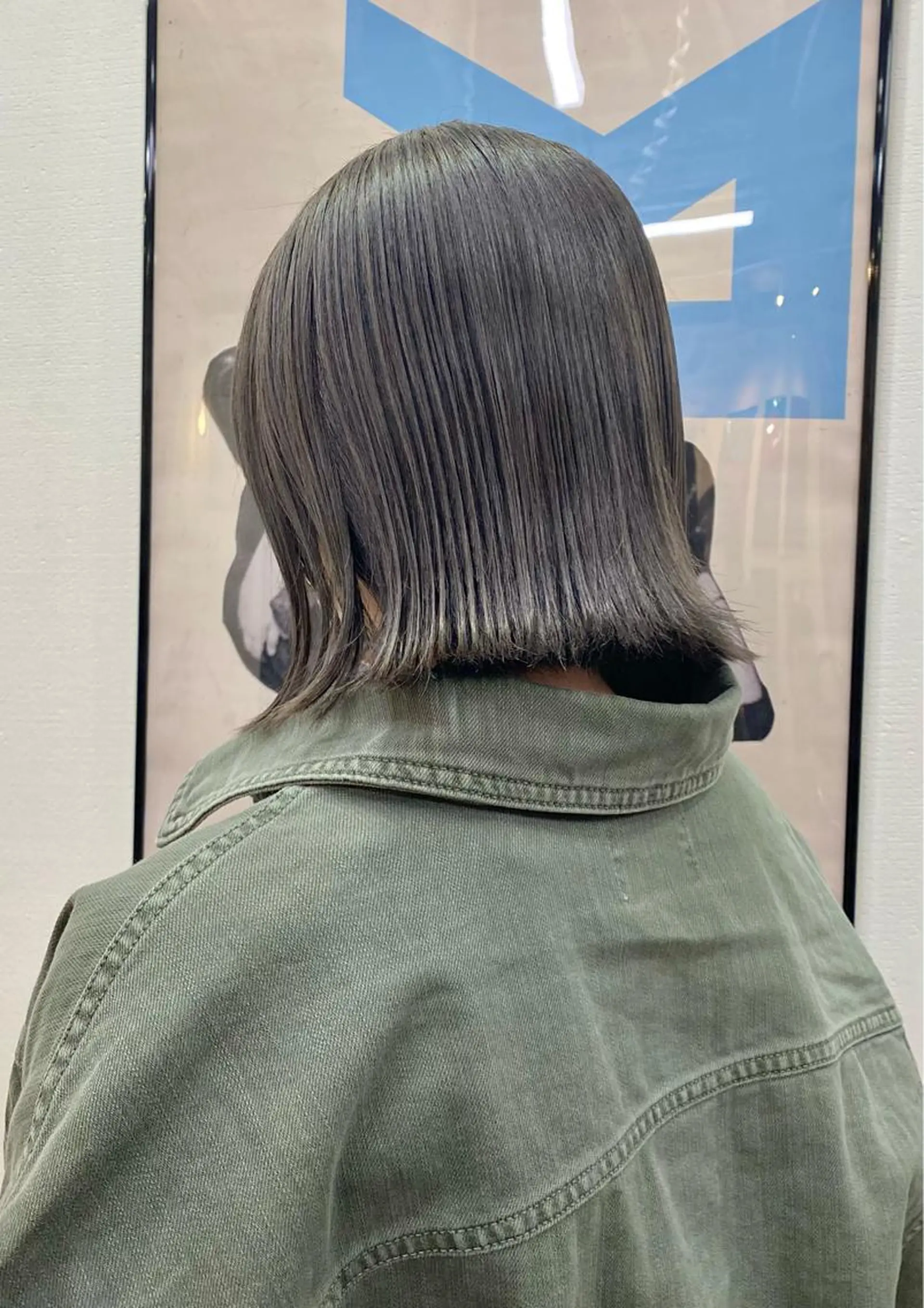ミディアム カラー ブラウンカラー オリーブグレー ヘアカラー 暖色カラー/天神/ ヘイマサクラのヘアスタイル