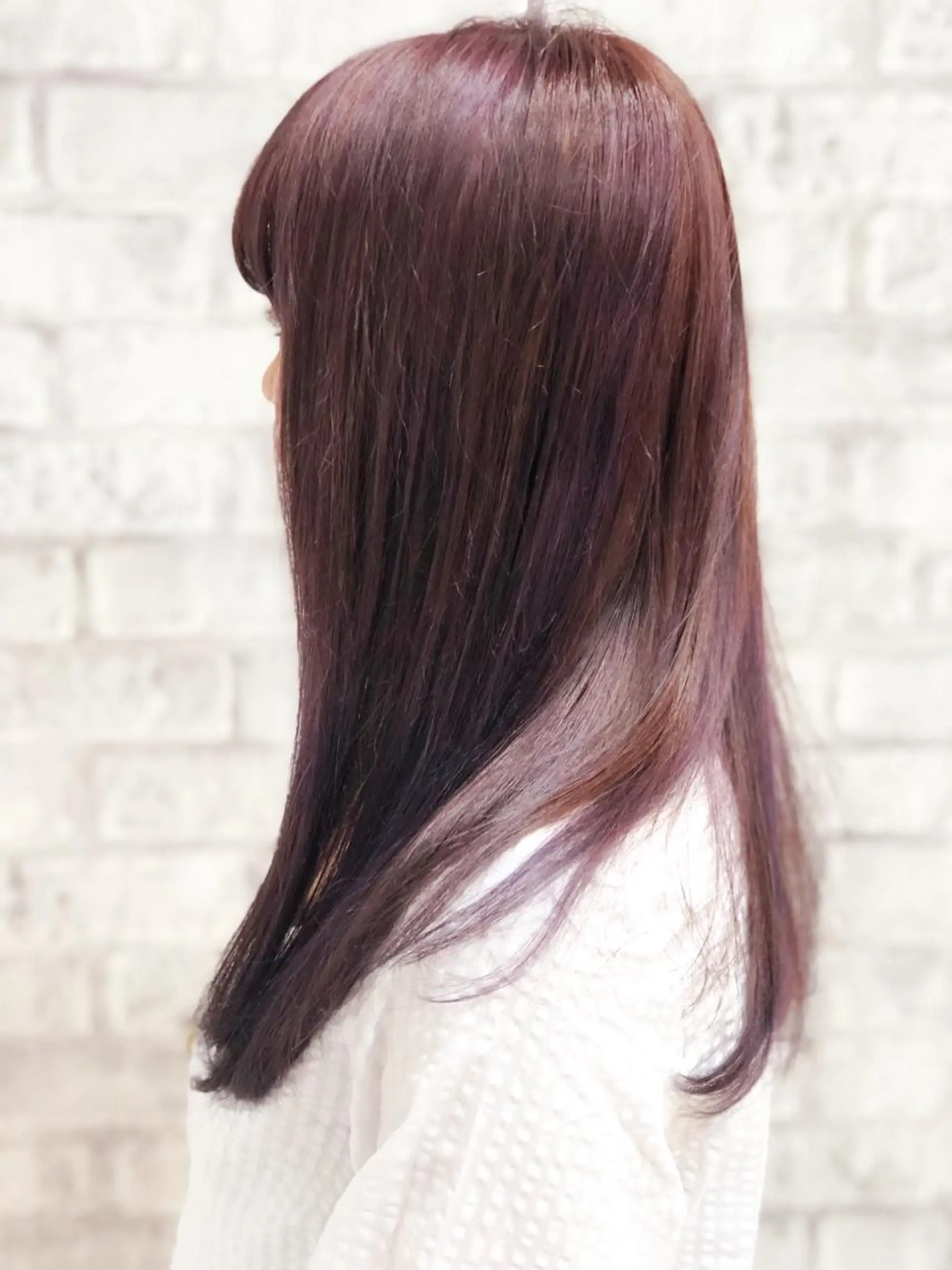 セミロング カラー ブリーチ ピンクカラー バイオレットカラー ヘアカラー トリートメント 秋山 幸太のヘアスタイル