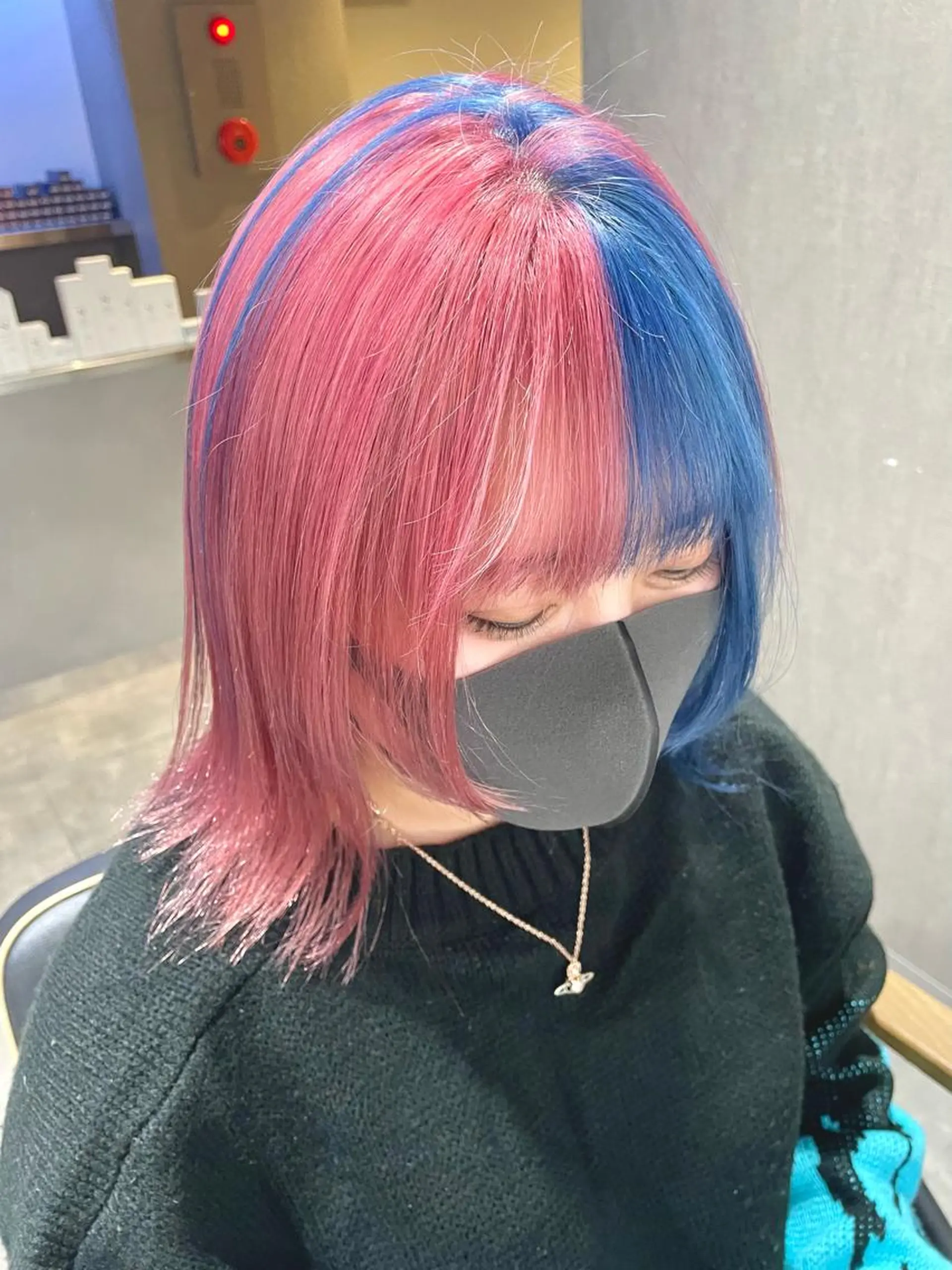 ミディアム カラー メンズパーマモデル 募集　サトチハルのヘアスタイル