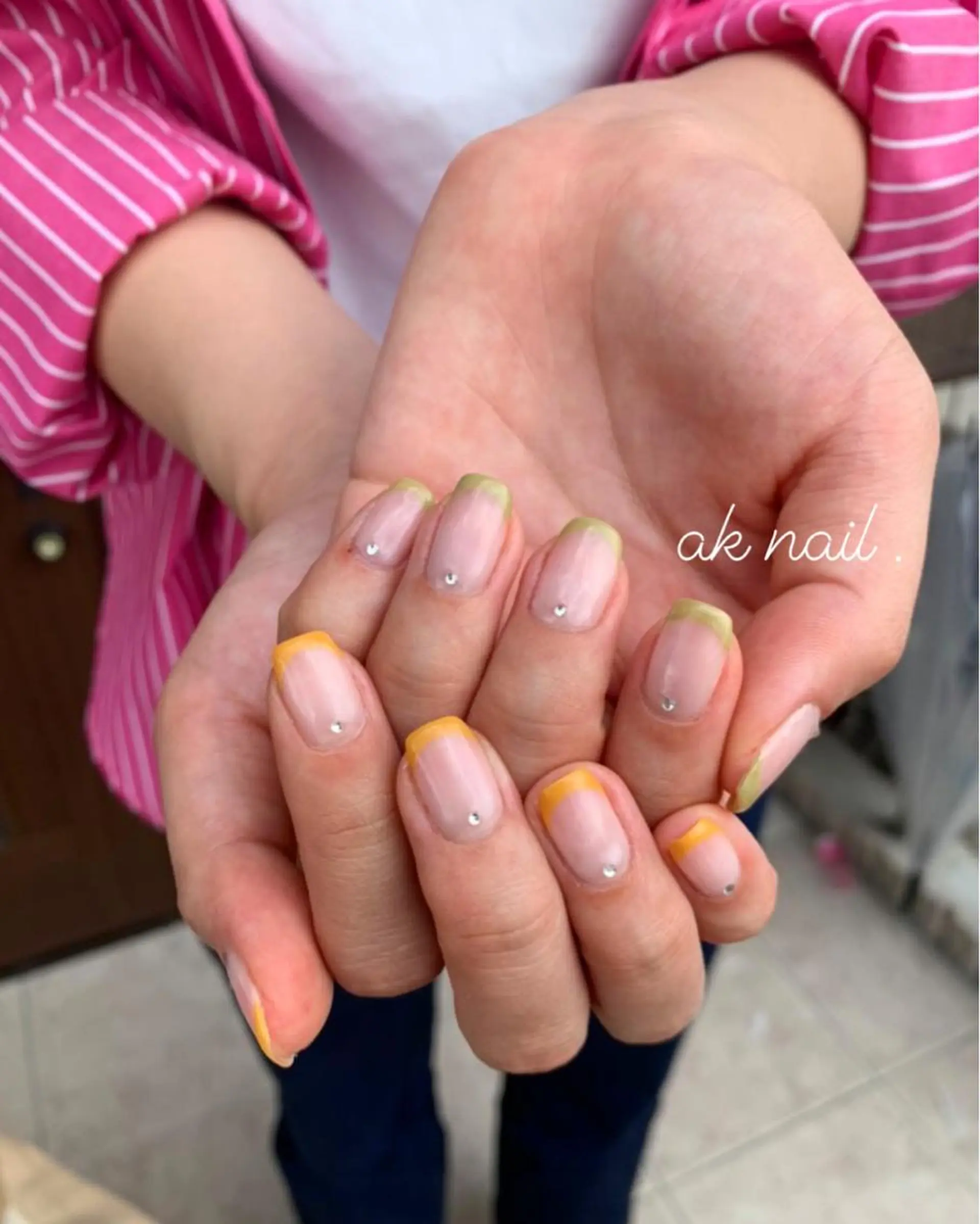 ネイル フレンチネイル ハンドネイル ak nail .のネイルデザイン