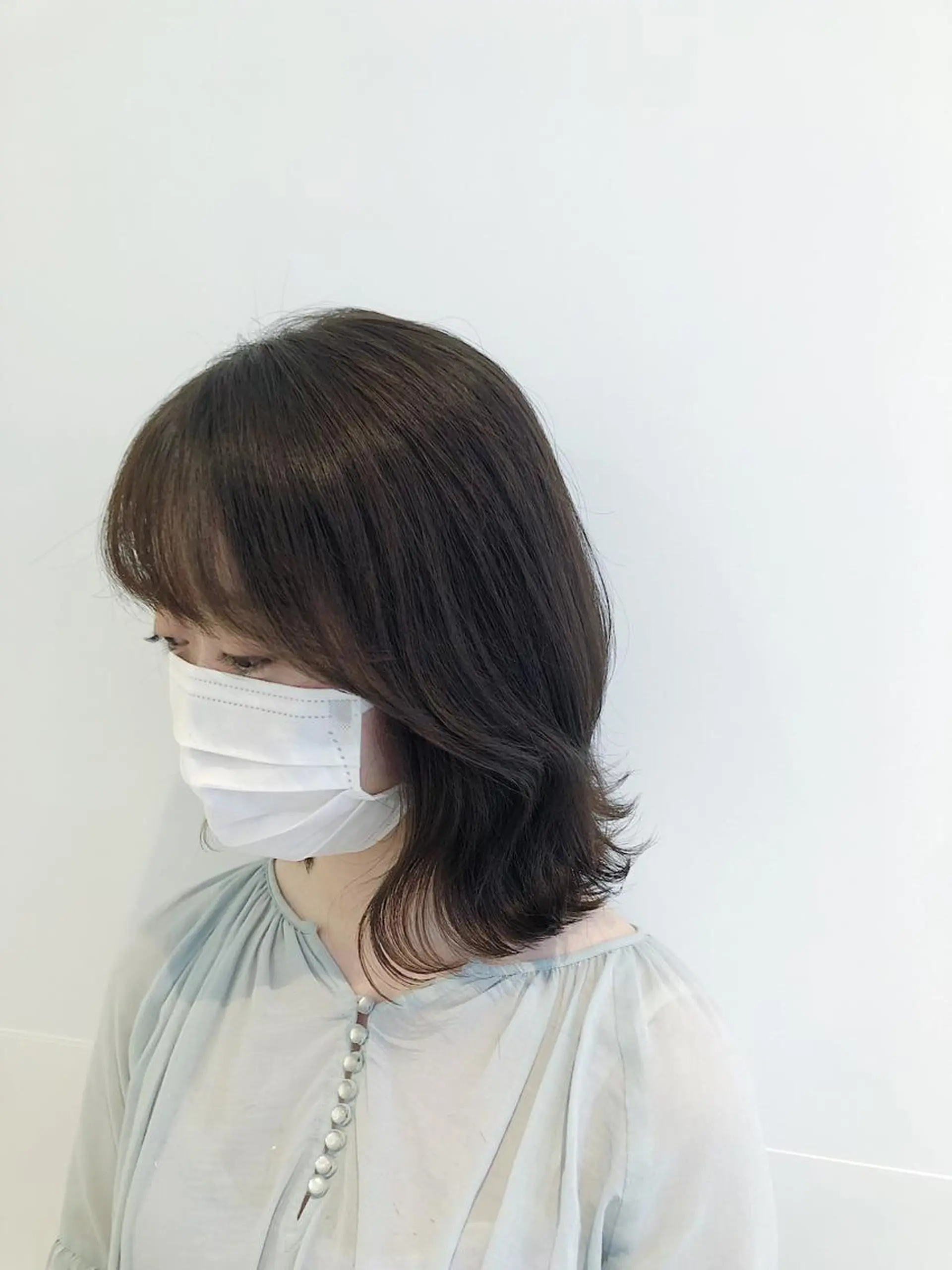 ミディアム カラー ベージュカラー ブラウンカラー カット ヘアカラー トリートメント GO TO DAY 名古屋パルコ店所属・髪質改善/顔まわり 石原のヘアスタイル