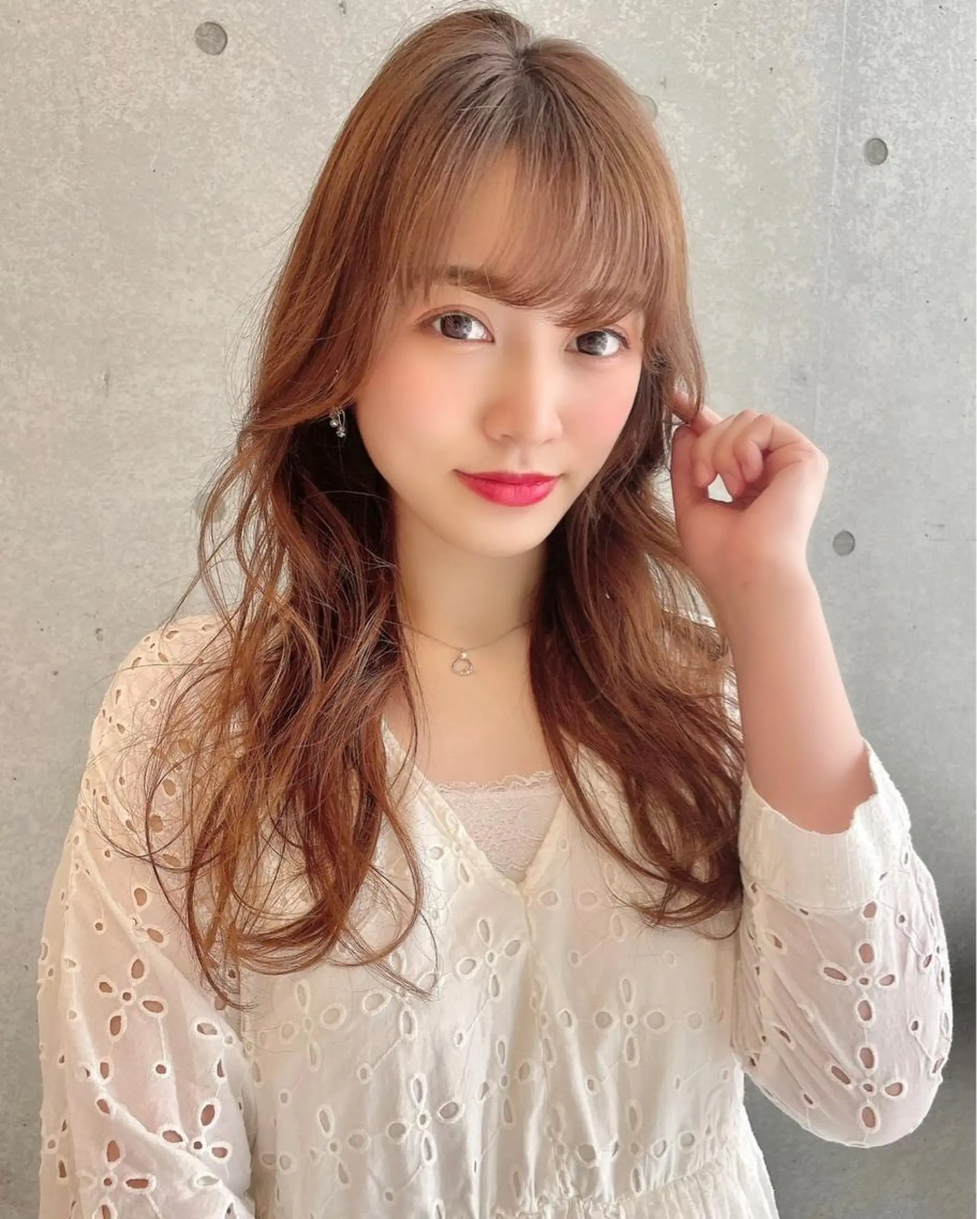 ロング カット 顔周り🇰🇷韓国 レイヤー/いづみ💞のヘアスタイル