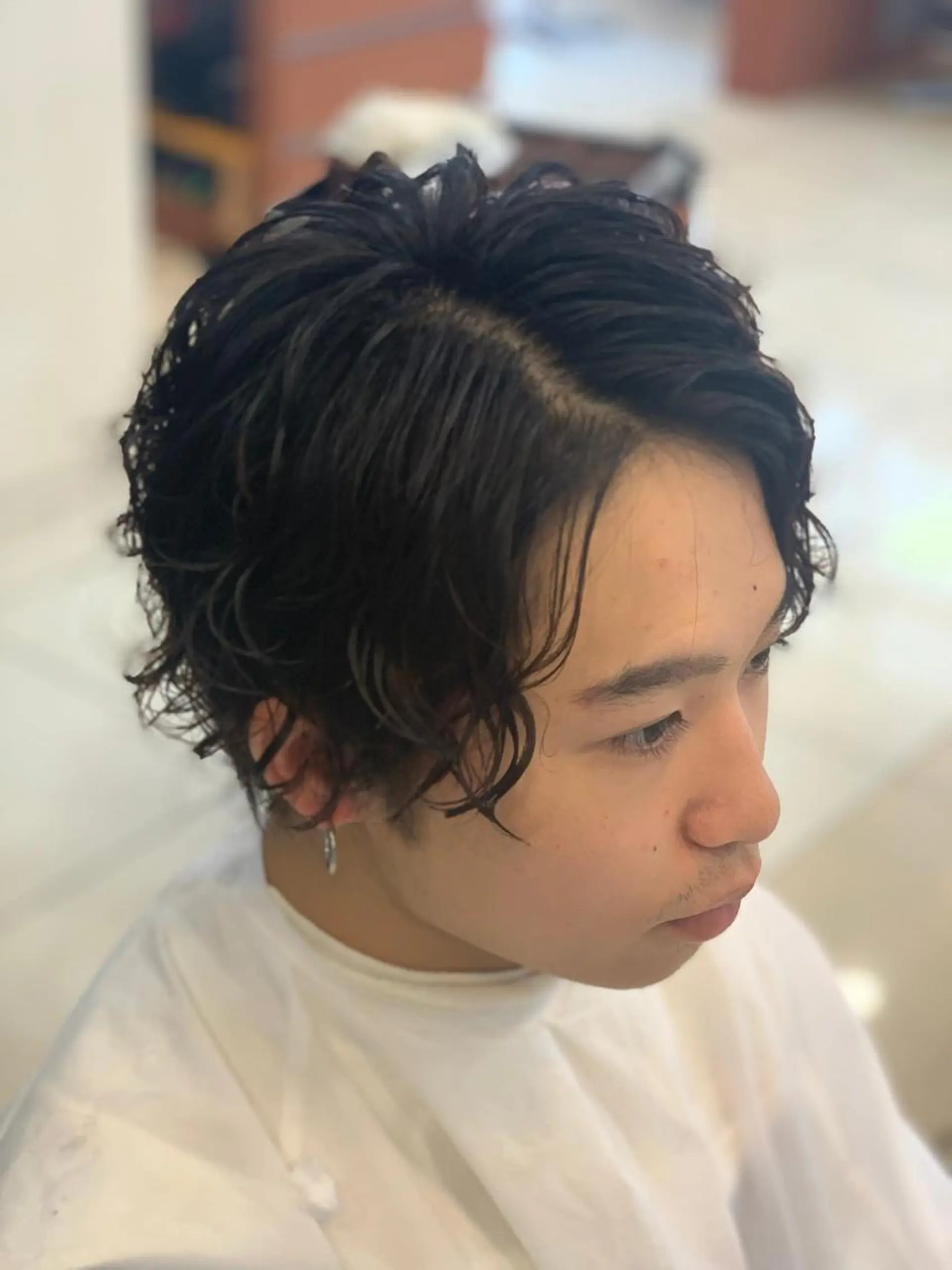 ショート メンズ パーマ 山中 亮司のヘアスタイル