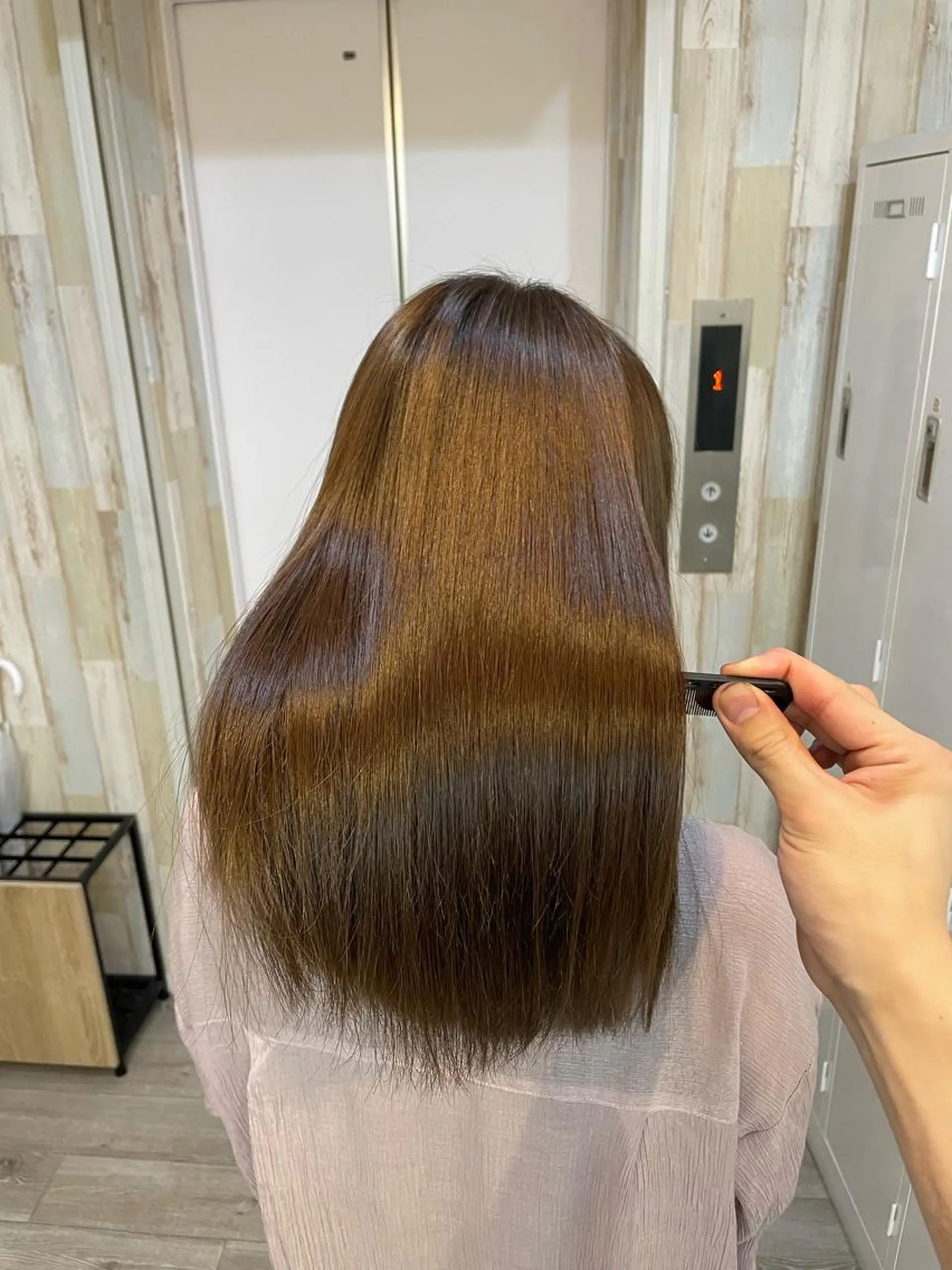 ミディアム カラー 髪質改善 トリートメント HIKARU副店長/ ✨️髪質改善のヘアスタイル