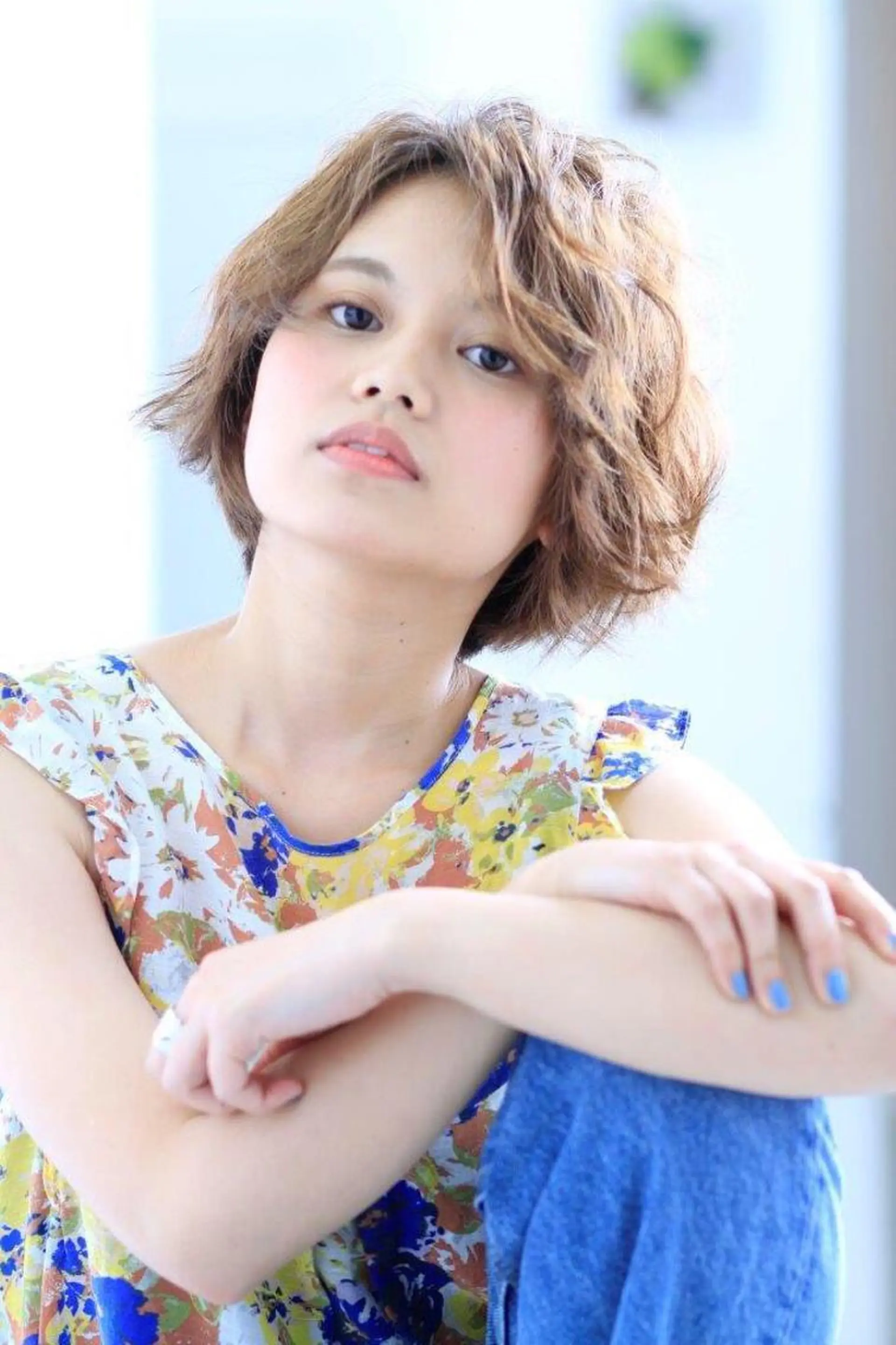 ショート パーマ カット ヘアカラー 北谷 拓之のヘアスタイル