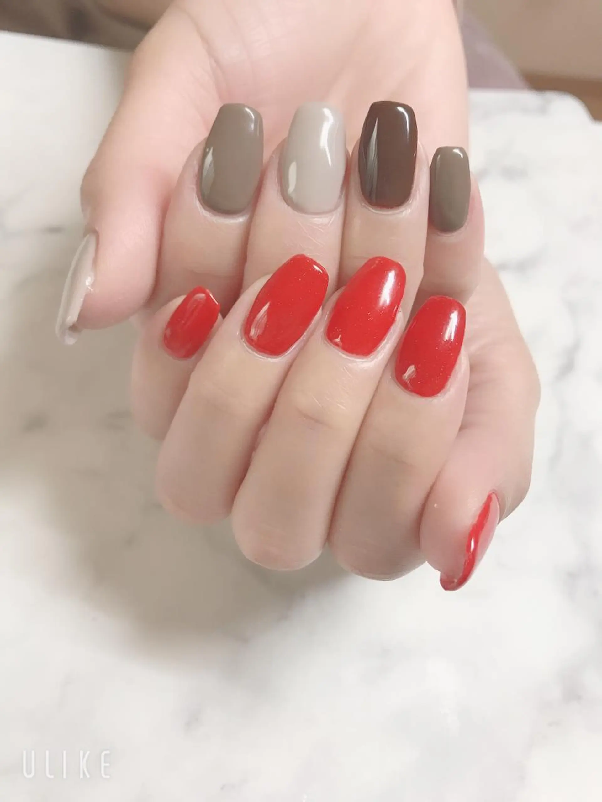 ネイル ジェルネイル ワンカラーネイル パラジェル ハンドネイル beauty ☪︎moonのネイルデザイン