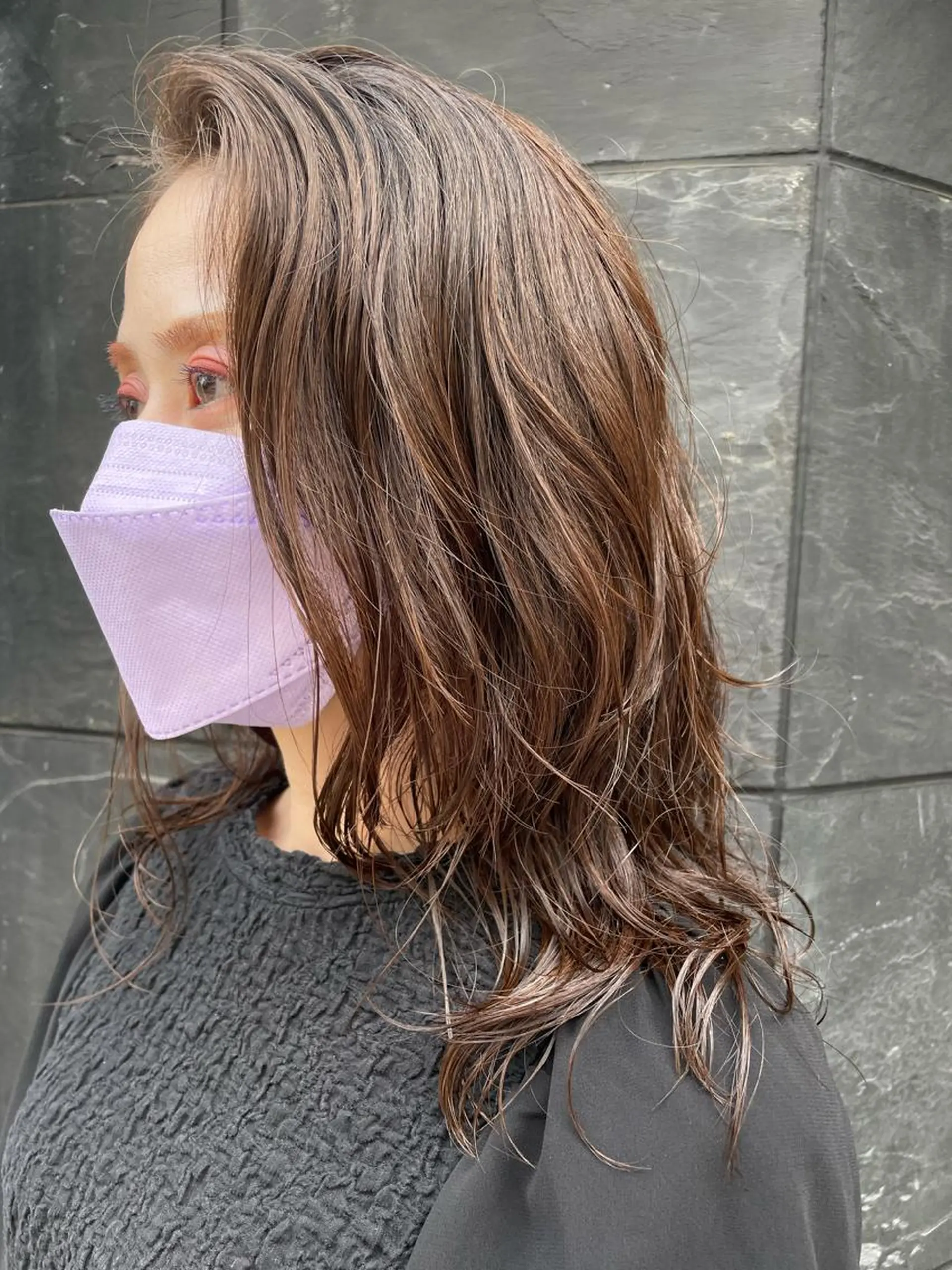 ミディアム パーマ ミディアムパーマ ニュアンスパーマ HIBIKI/原宿 ハッシュカット🪄のヘアスタイル