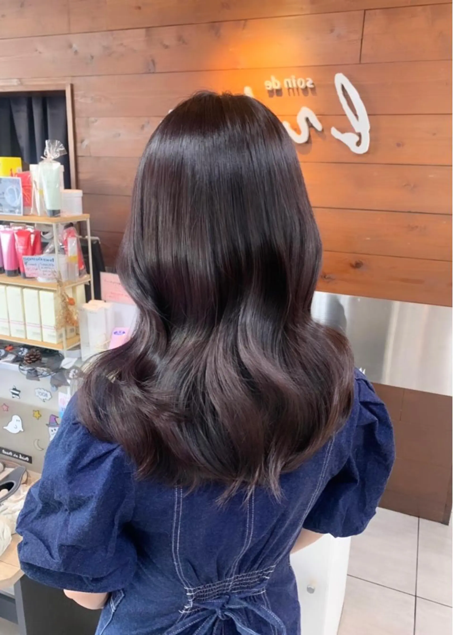 ミディアム パープルカラー ヘアカラー 🫧艶髪カラー🫧 森本くるみのヘアスタイル