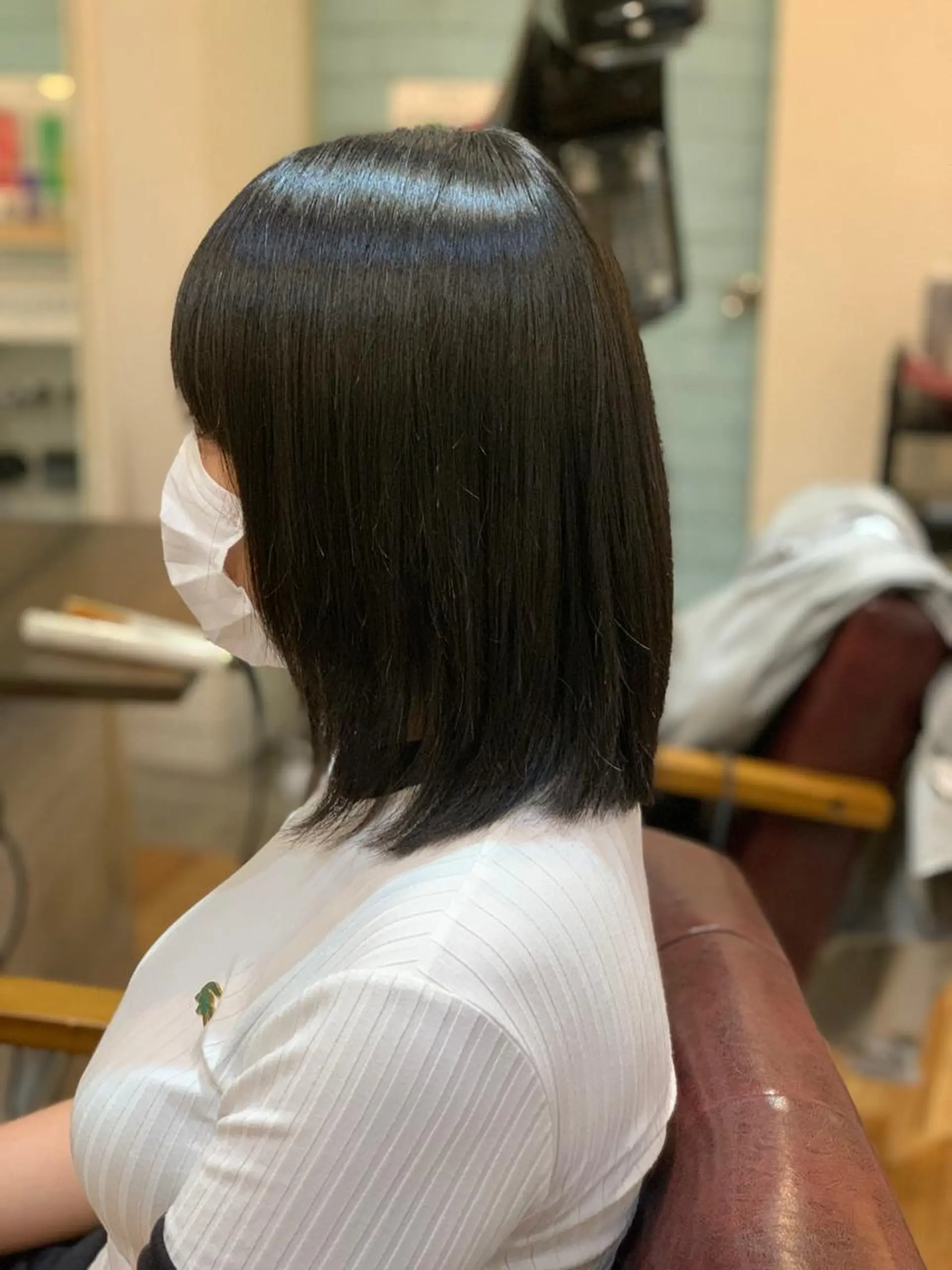 ミディアム 縮毛矯正 CECIL hair なんば店所属・メンズパーマ 艶髪☆店長☆有馬のヘアスタイル