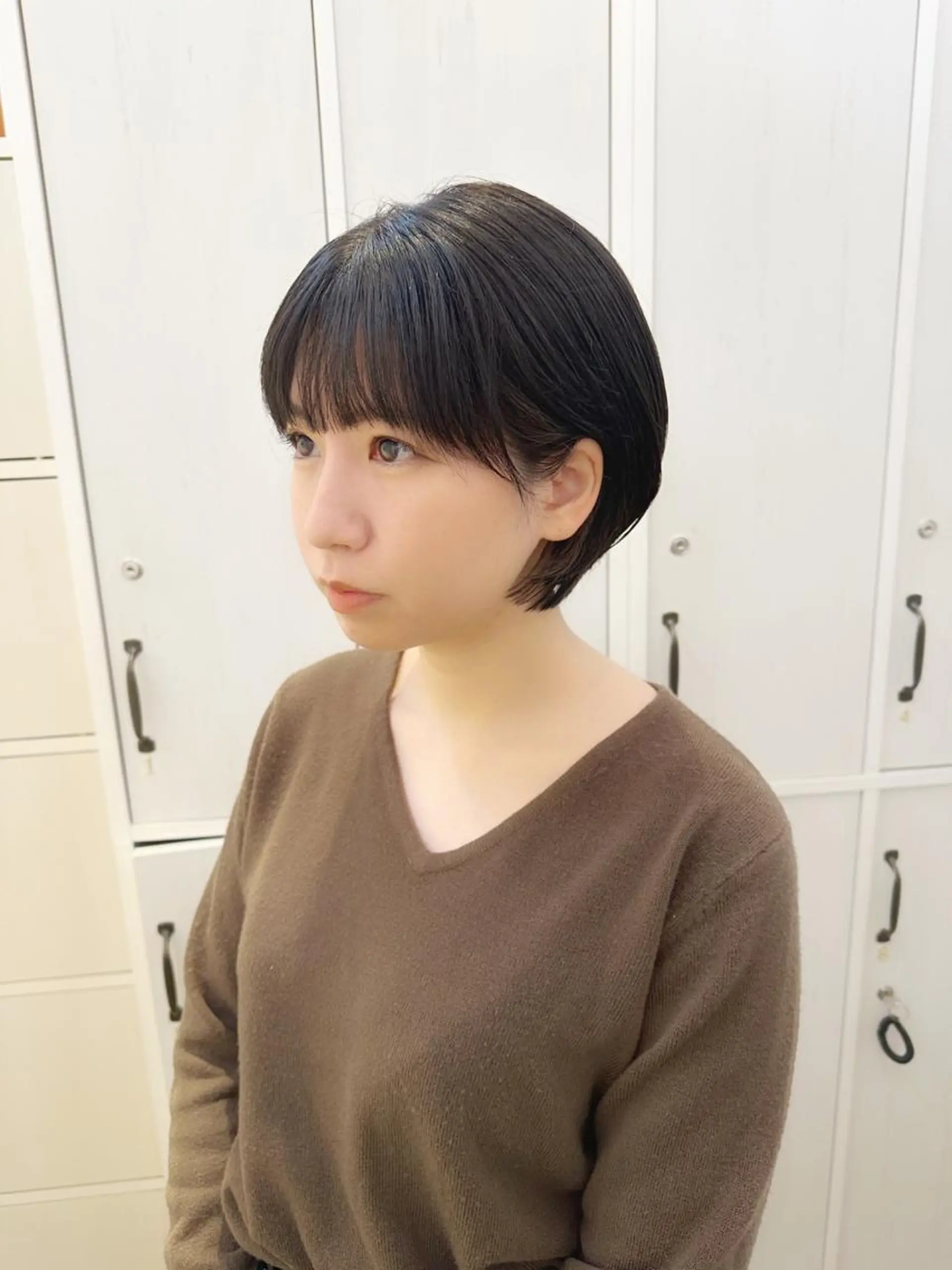 ショート カラー ショートボブ ショートレイヤー ハンサムショート 丸みショート アディクシーカラー カット 縮毛矯正 newline銀座所属・銀座ショート/ 大人ショート/金子涼のヘアスタイル