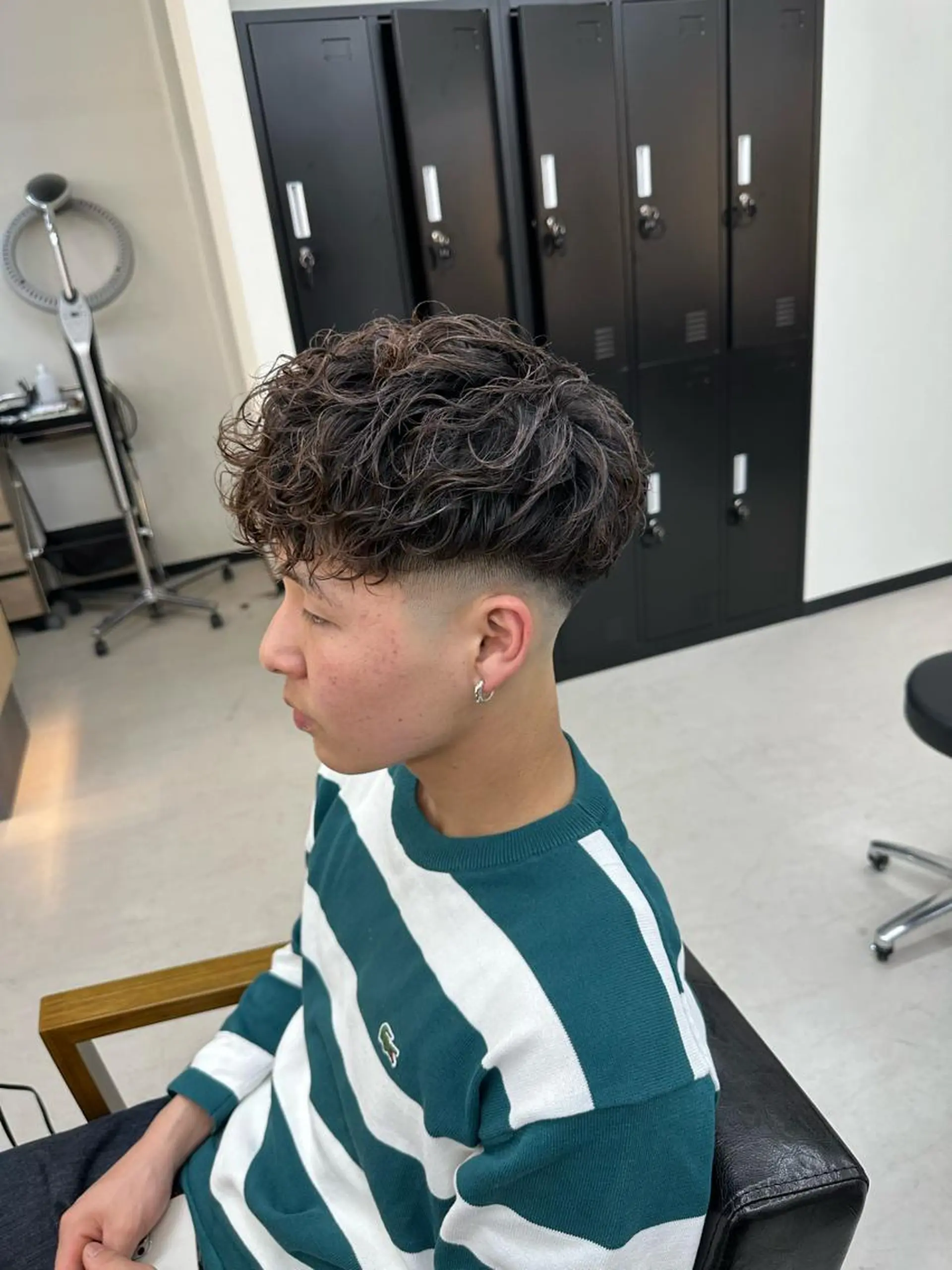 パーマ メンズ スペインカール カット パーマ 𝐑𝐲𝐮𝐤𝐢 【店長】ALEAPのヘアスタイル