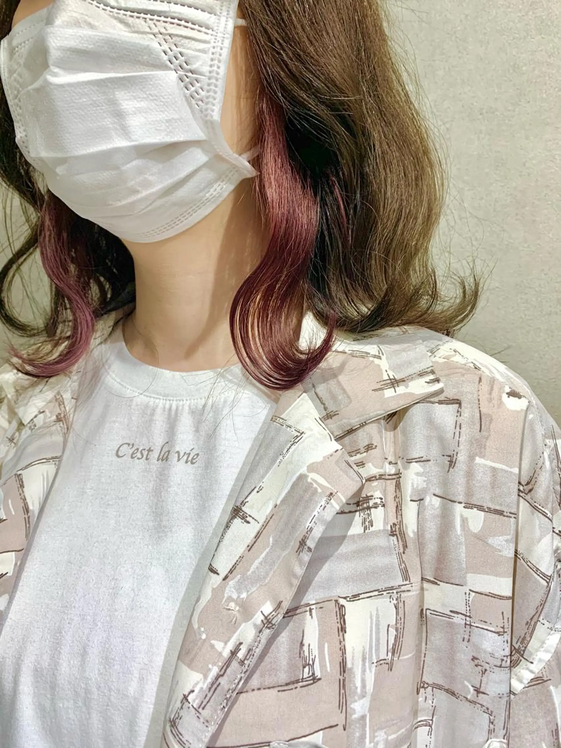 ミディアム カラー バレイヤージュ デザインカラー イヤリングカラー ハイライトカラー インナーカラー ヘアカラー トリートメント ひばりヶ丘美容室 ✂︎藤原珠輝✂︎のヘアスタイル