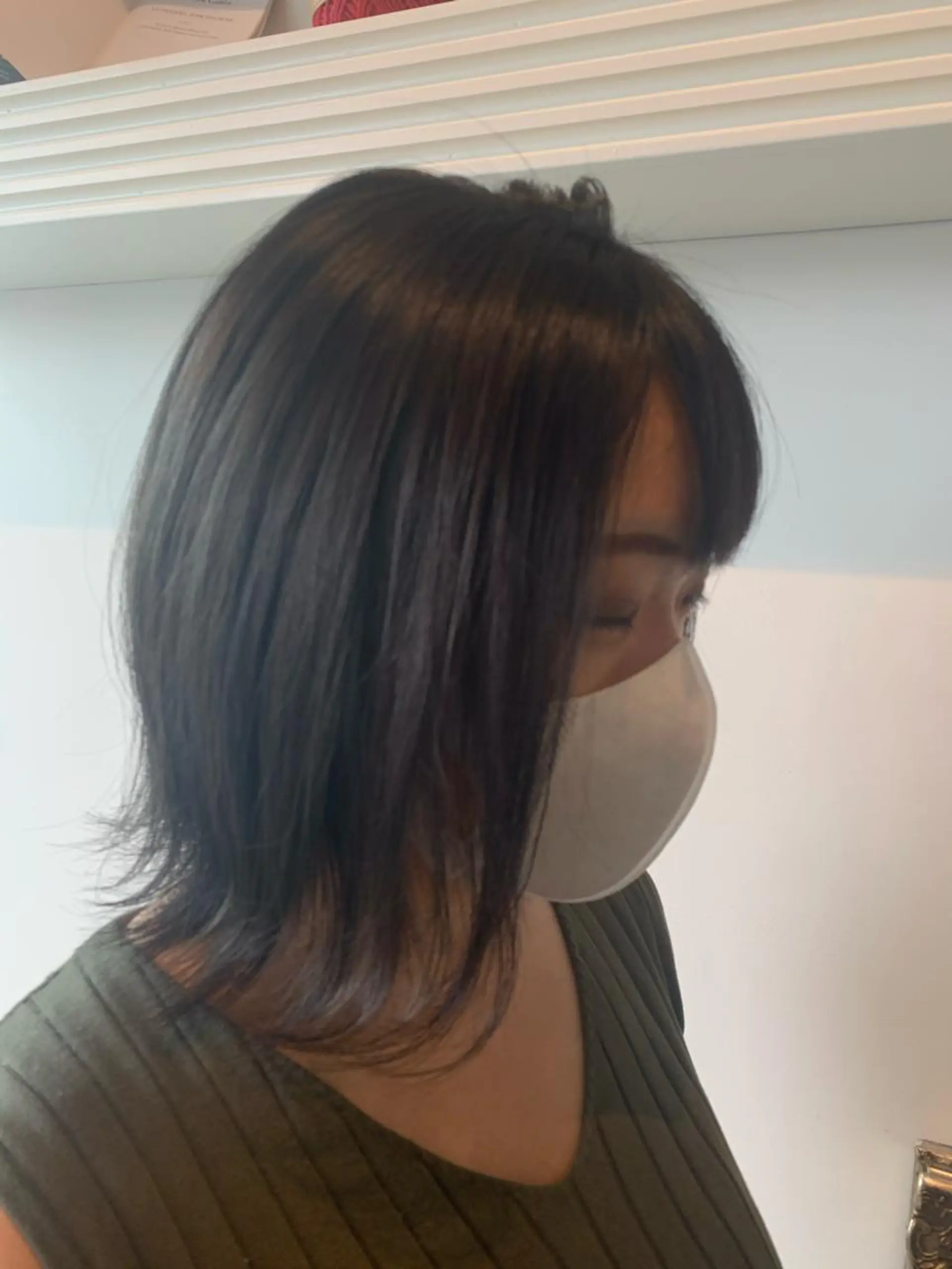 ミディアム ボブ 外ハネヘア ヘアカラー トリートメント ヘッドスパ ヘアセット 山口 竣也のヘアスタイル