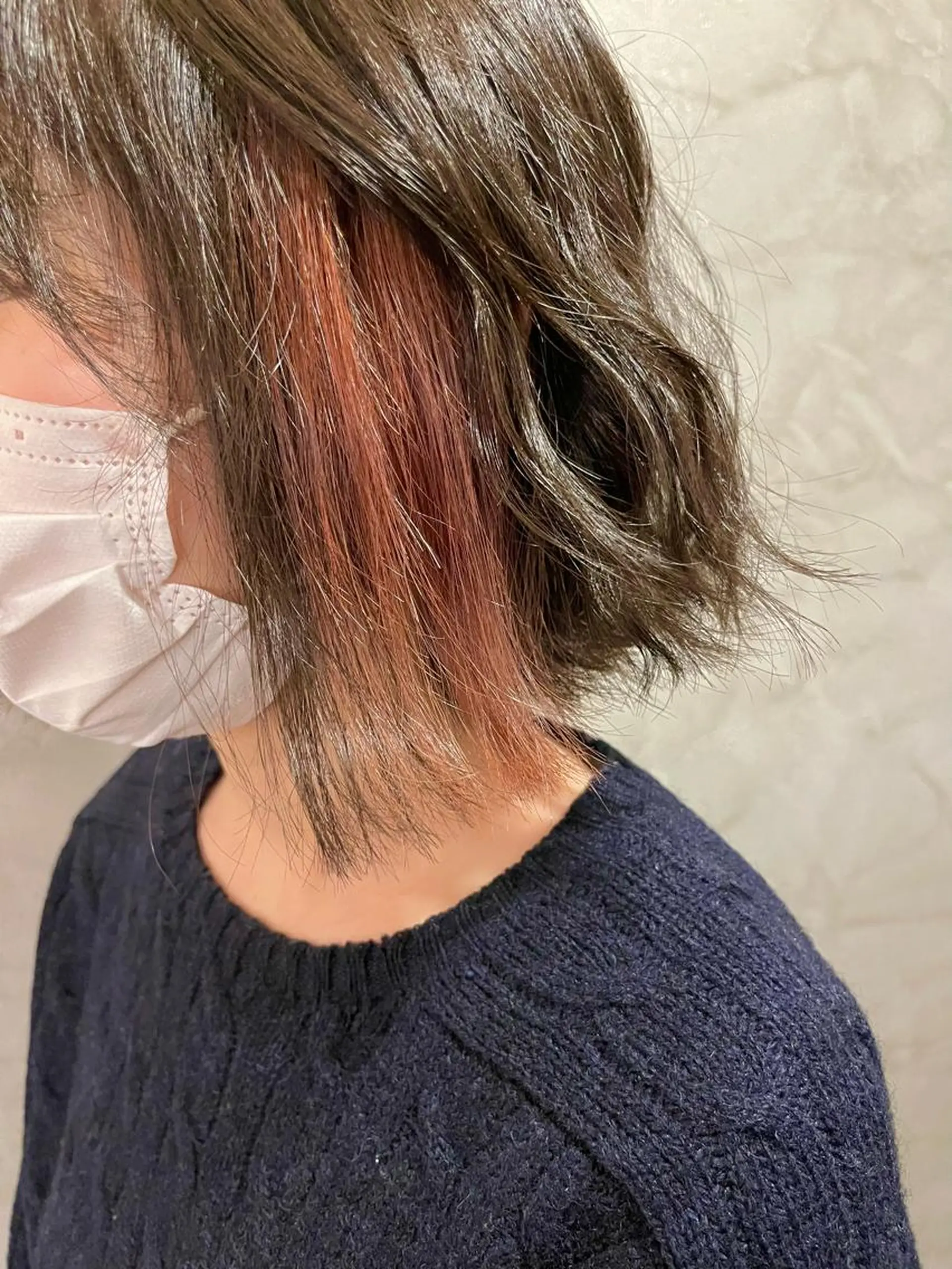 ミディアム カラー ピンクカラー FUJINO RYOのヘアスタイル