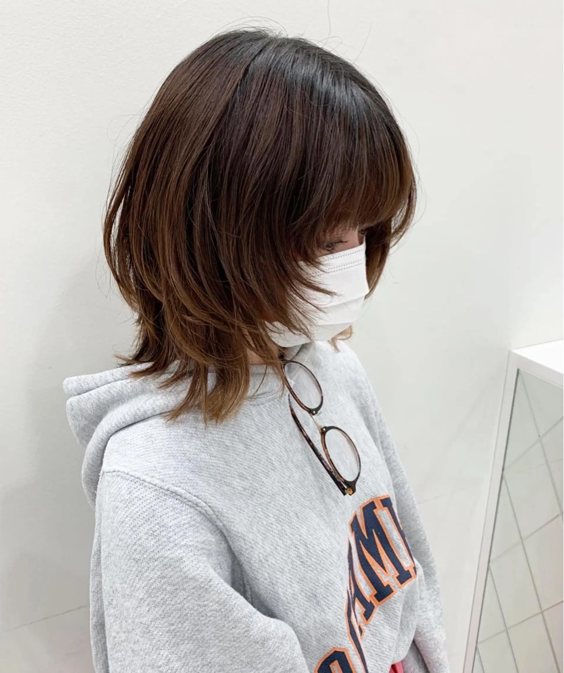 ミディアム カラー パーマ ヘアアレンジ メンズ メンズウルフカット ウルフカット 原宿パーマ kazuのヘアスタイル