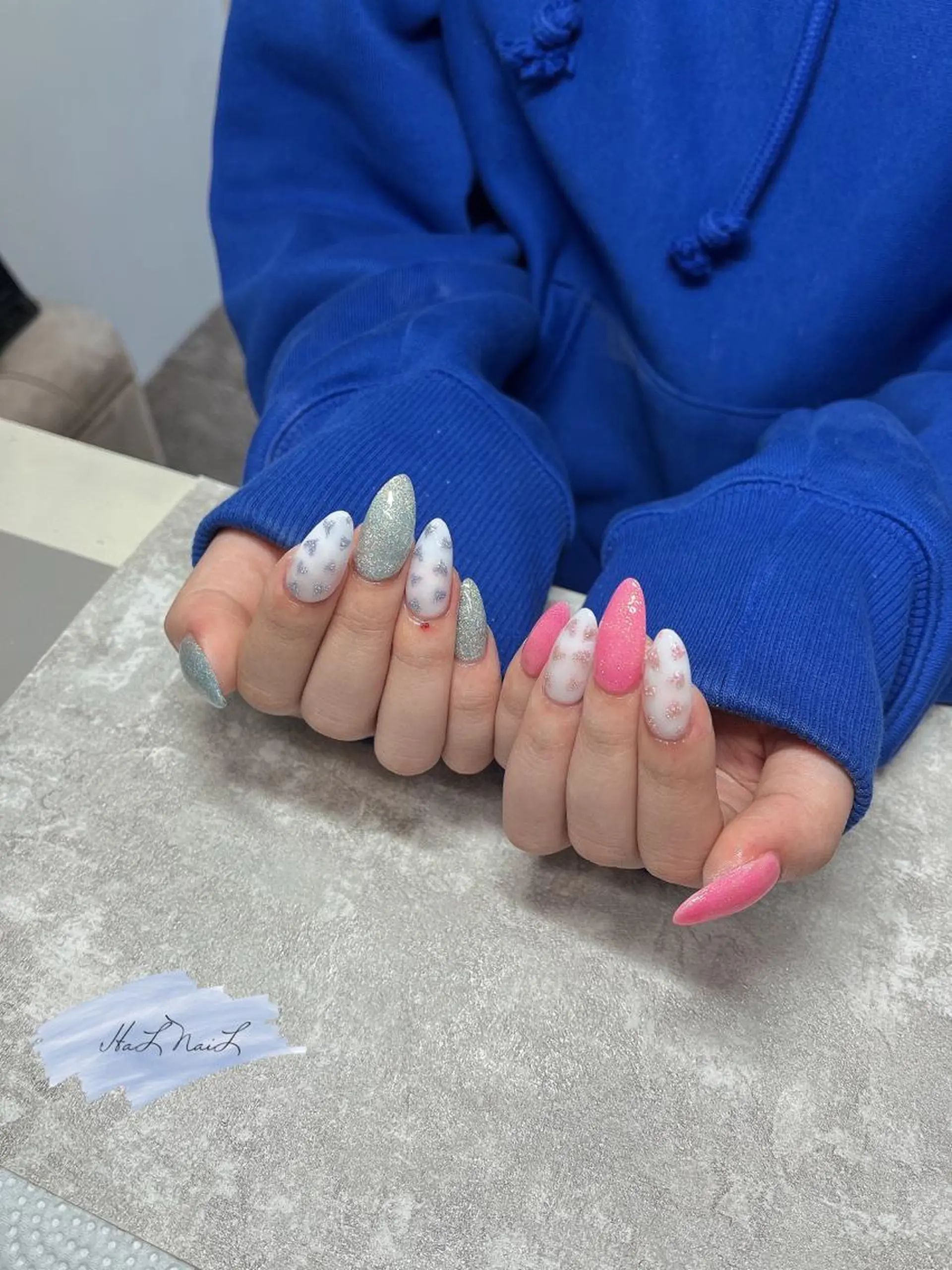 ネイル フラッシュネイル ハート ハンドネイル HaL NaiLのネイルデザイン