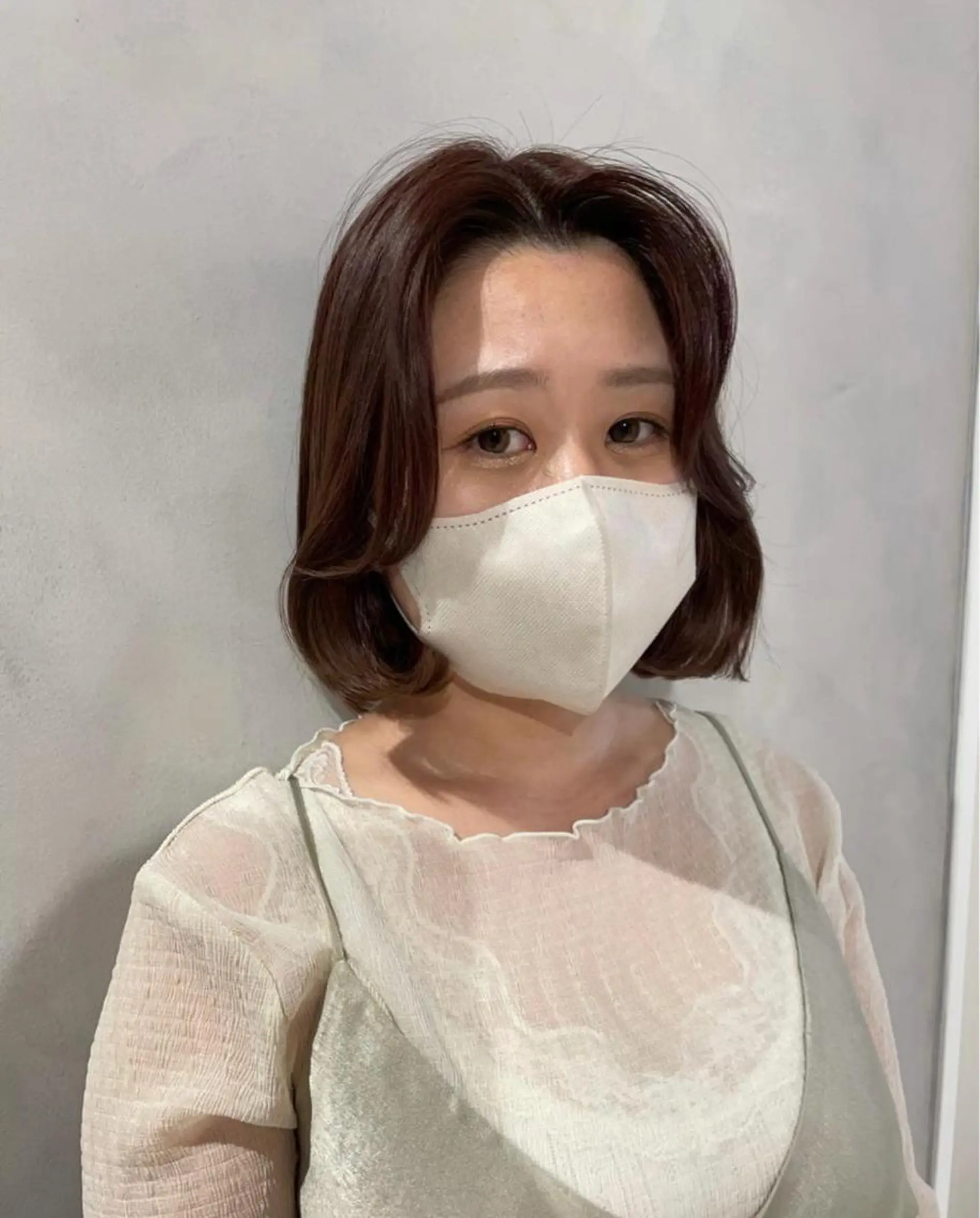 ショート ボブ 韓国風ヘア カット ❤︎︎韓国ヘア❤︎︎ 𝑺𝒉𝒊𝒉𝒐のヘアスタイル