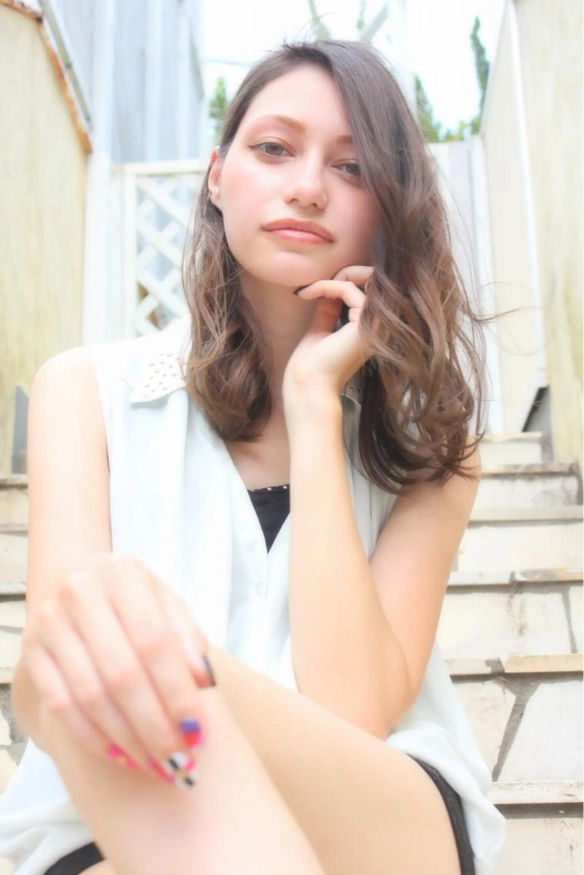 セミロング カラー パーマ 外国人風カラー 代表 YUKI ☆のヘアスタイル