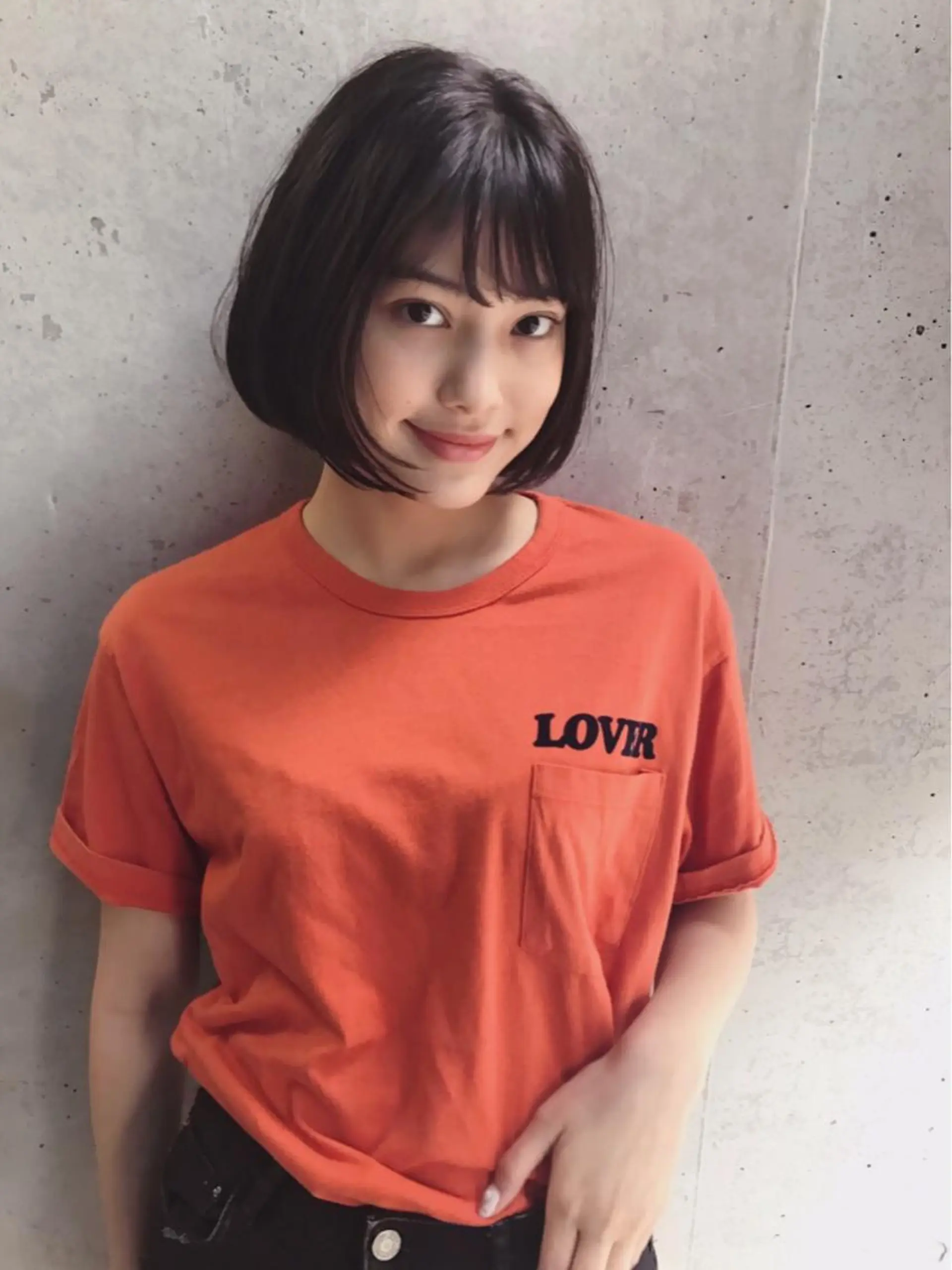 ショート ワンレンボブ ボブ 🌈透明感カラー🌈 ✨飛田　ケイのヘアスタイル