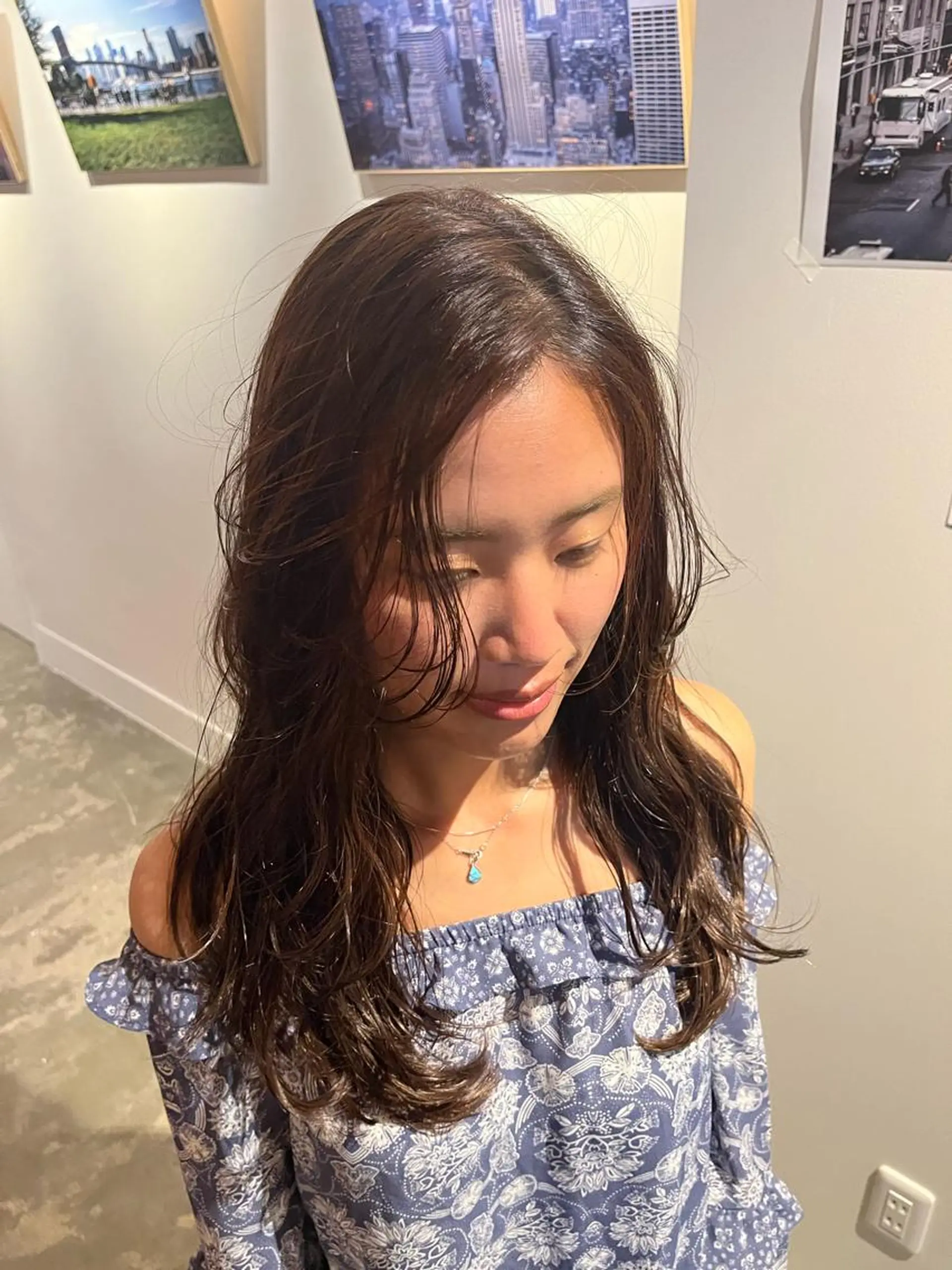 ロング カラー パーマ robe 田中 実友のヘアスタイル