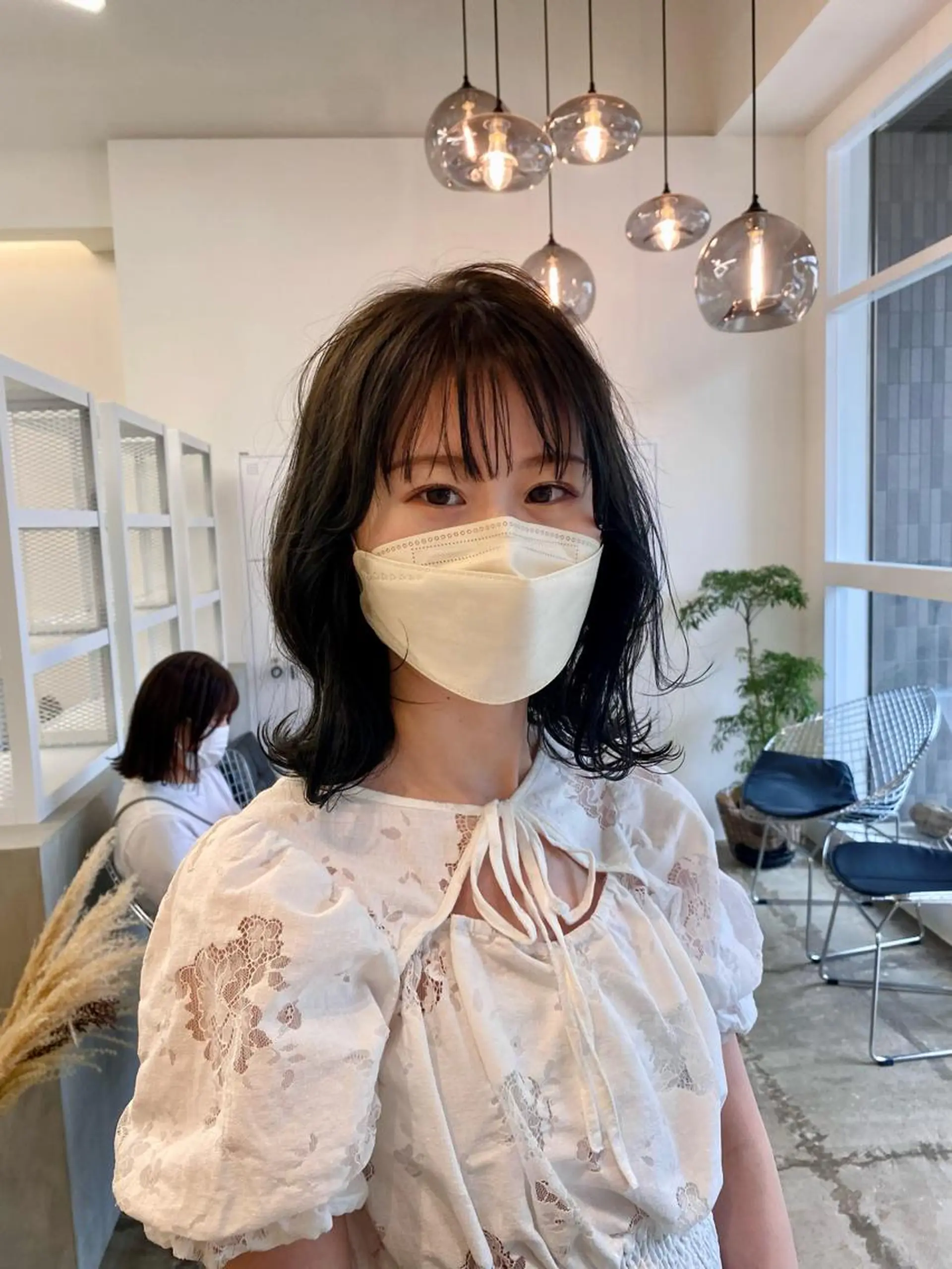 ミディアム カラー ダークグレー サトウ リョウのヘアスタイル