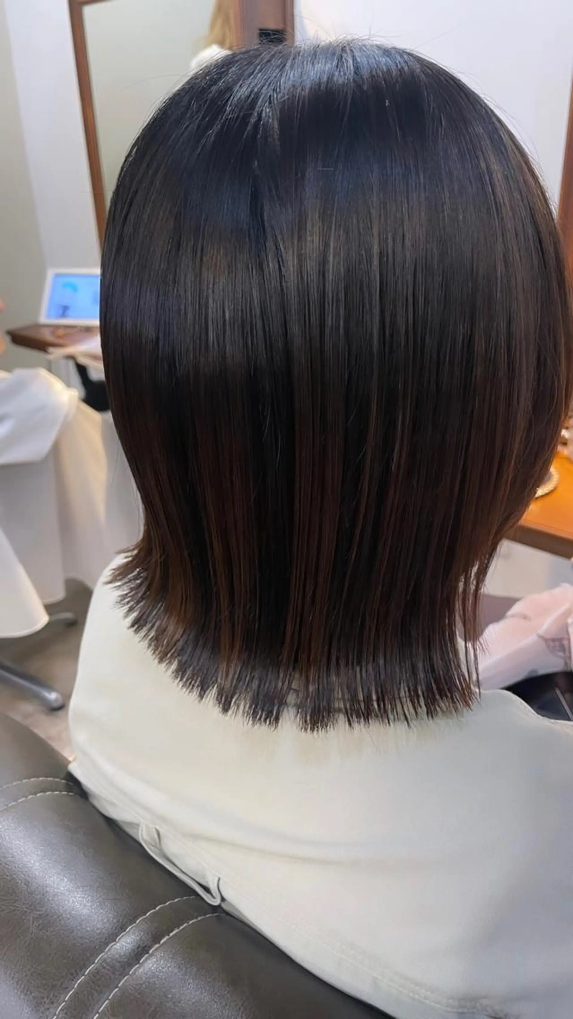 ミディアム カット 縮毛矯正 トリートメント ウルフカット/御園 里奈のヘアスタイル