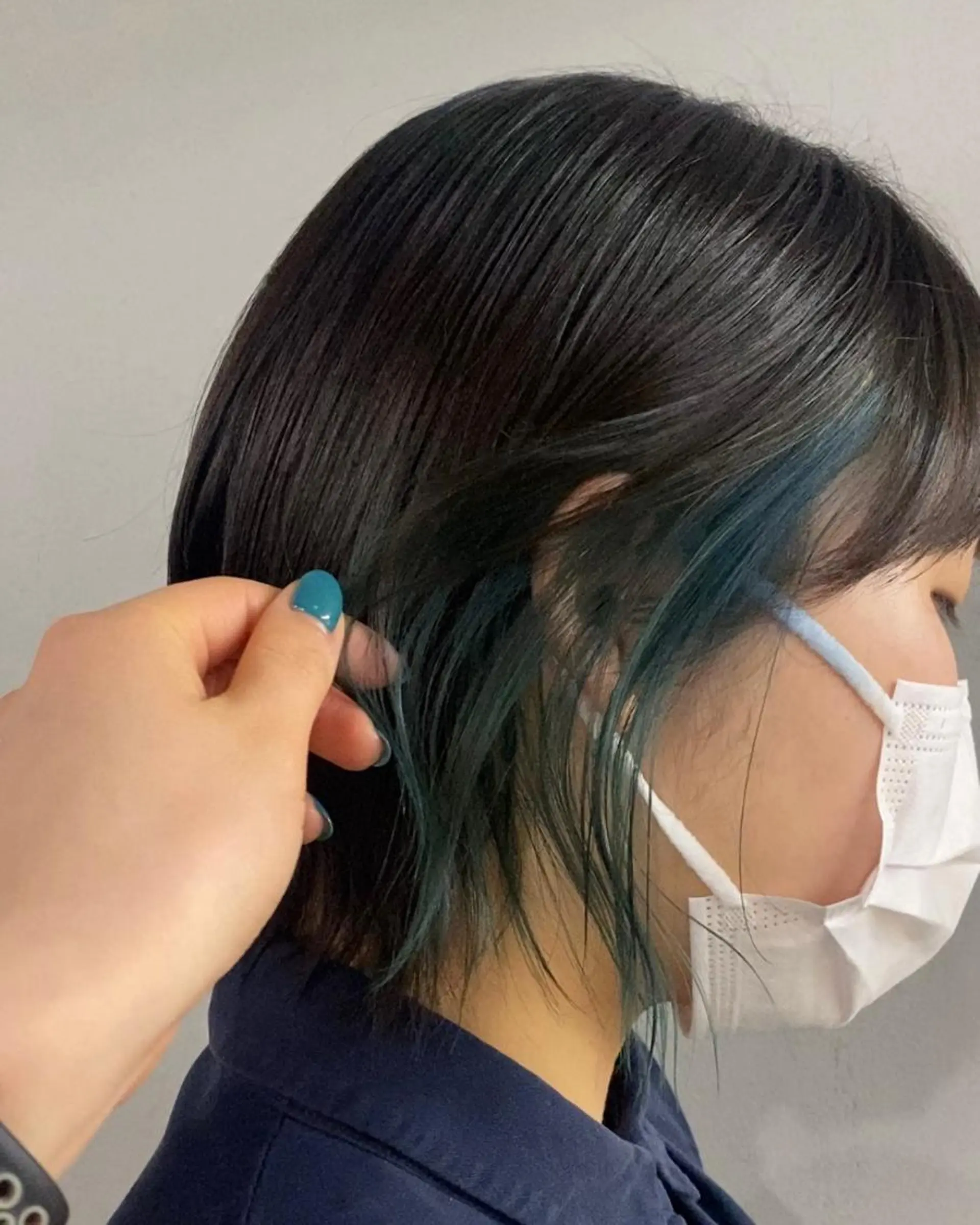 ショート カラー ヘアアレンジ ブルーカラー インナーカラー カット ヘアカラー トリートメント #tag 佐藤璃美のヘアスタイル