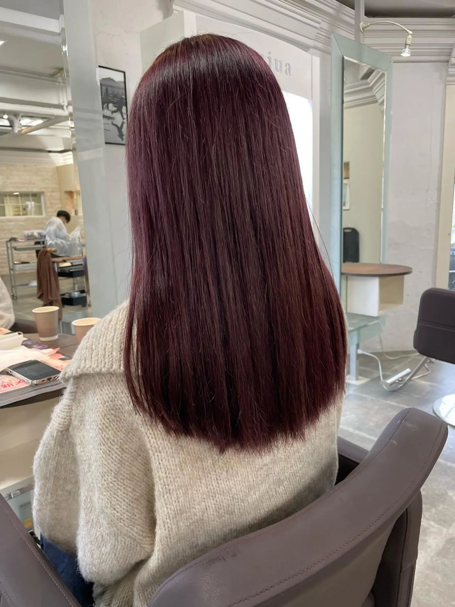 ロング カラー カット ヘアカラー トリートメント 平 ちひろのヘアスタイル