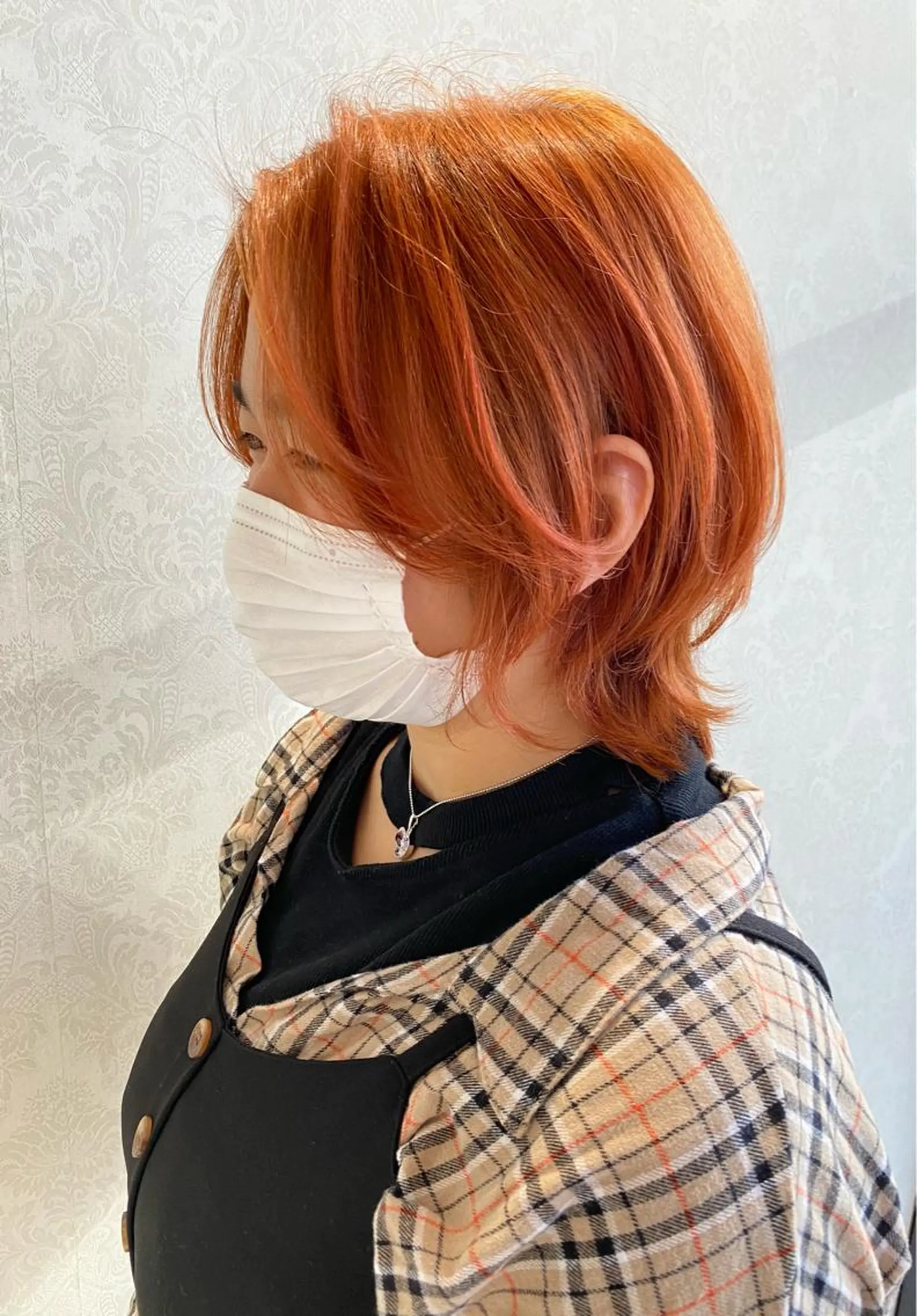 ショート カラー オレンジ ヘアカラー mori  by little所属・デザインカラー✨新倉 佑奈のヘアスタイル