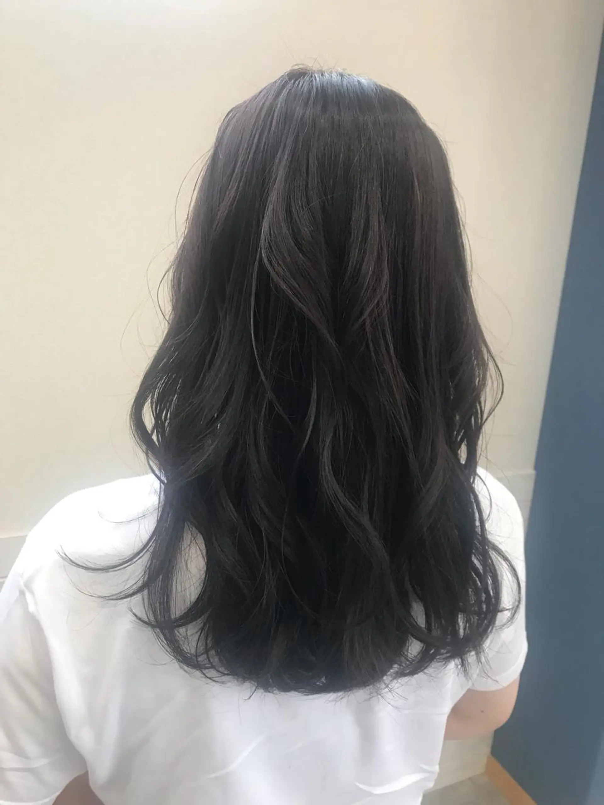 ロング カラー ヘアアレンジ ブルーカラー ブルーバイオレット バイオレットカラー a moment所属・蔵前🫧韓国風レイヤ ーカット🫧KAHOのヘアスタイル