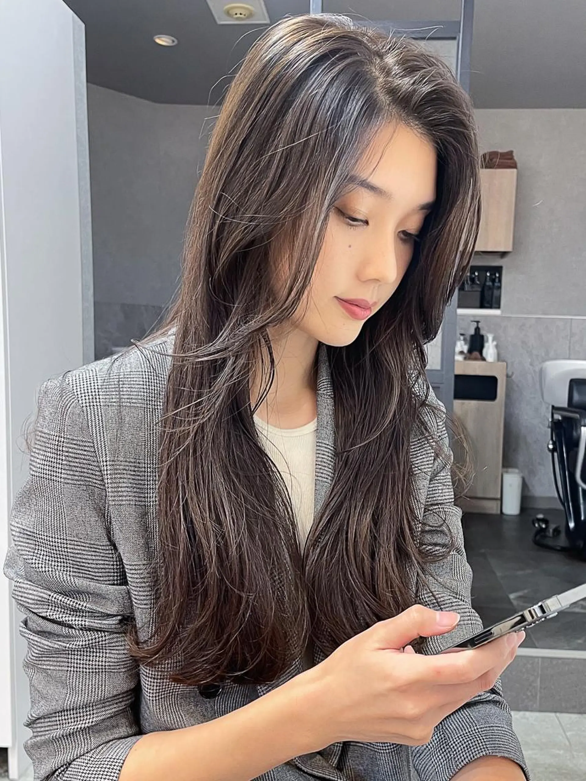 ロング 韓国風レイヤー ショート/犬塚 優介のヘアスタイル