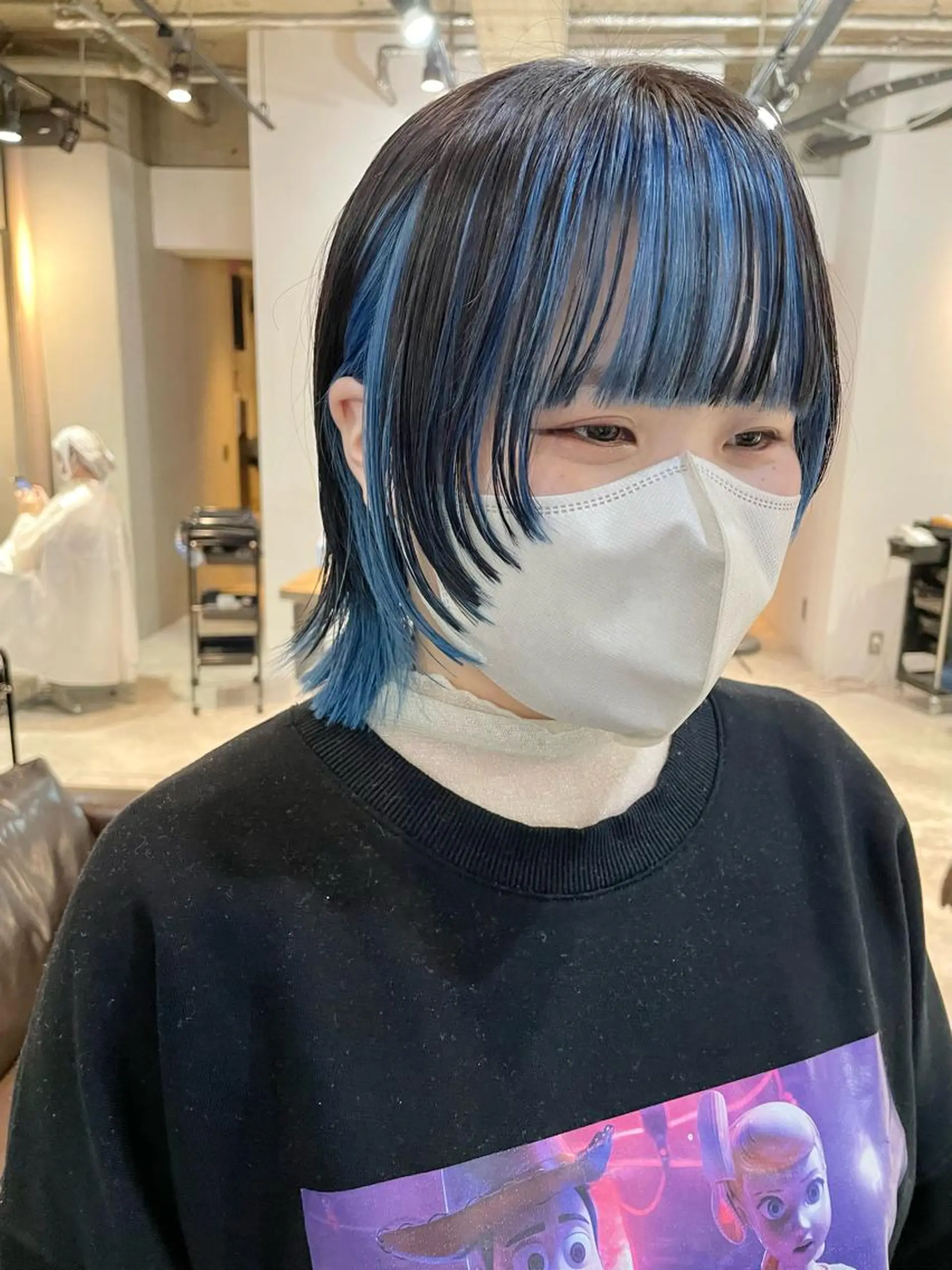 ミディアム カラー インナーカラー ショート・ボブ ・ウルフ✂︎IMAIのヘアスタイル