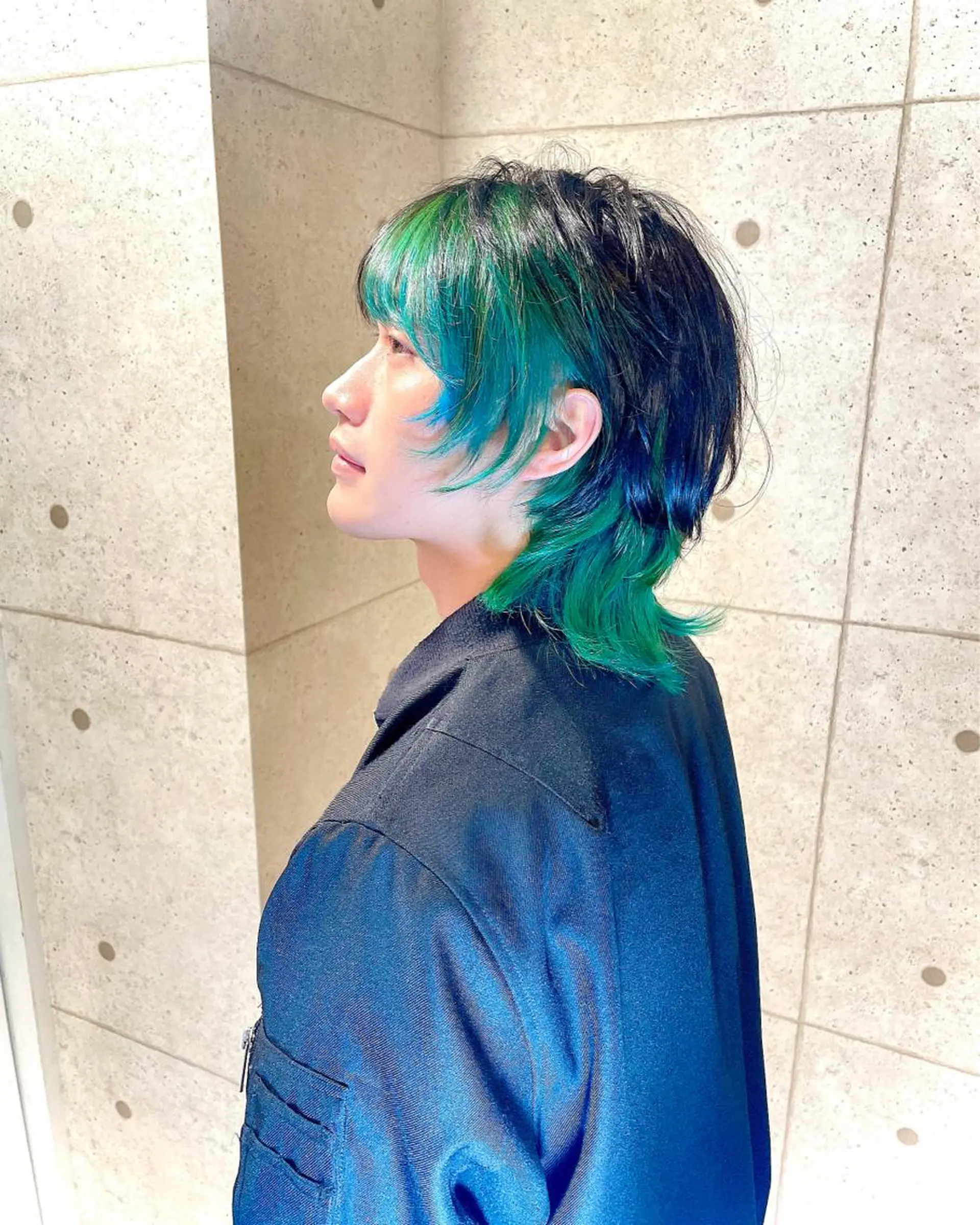 ショート カラー メンズ 韓国風/小顔レイヤー /艶カラーのヘアスタイル