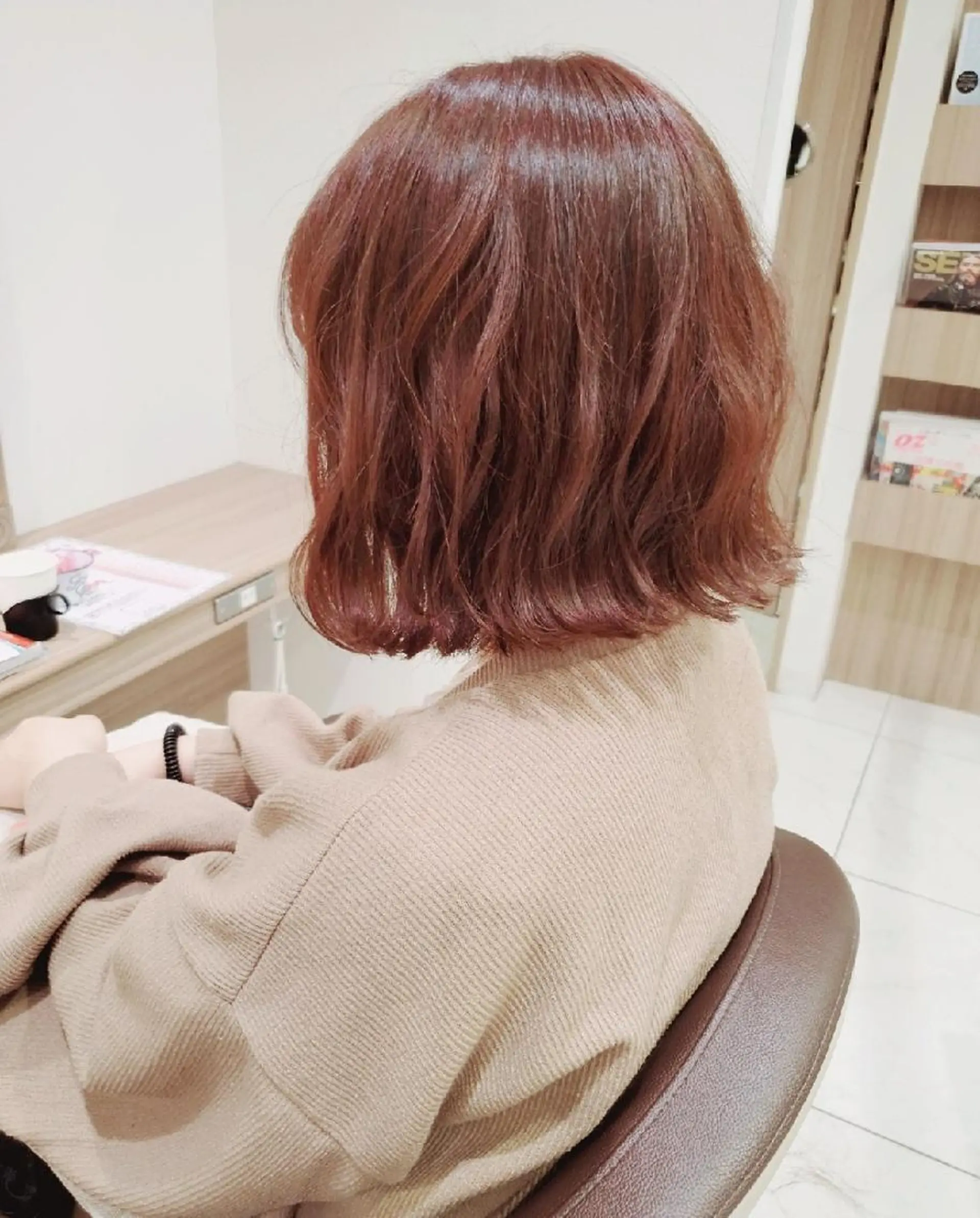 ショート カラー ベージュカラー ピンクカラー ピンクベージュ 中村 和貴のヘアスタイル