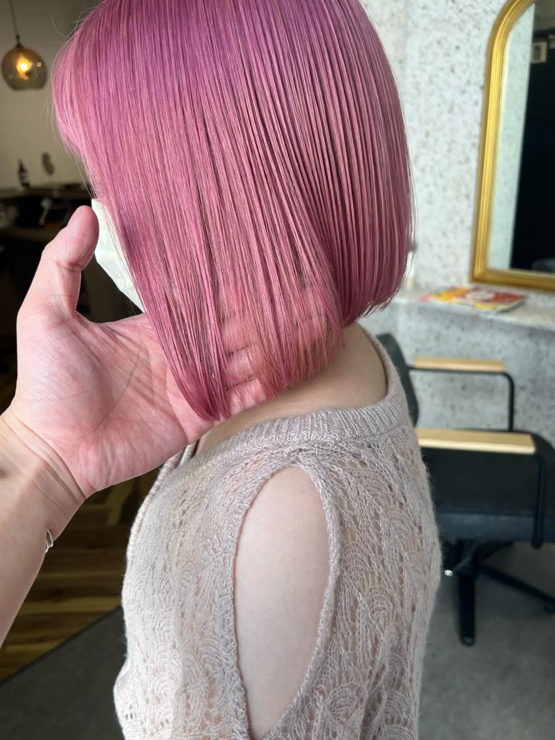 ショート カラー バレイヤージュ ブリーチ ケアブリーチ ハイライトカラー インナーカラー ヘアカラー トリートメント lani 天神大名/ブリーチのヘアスタイル