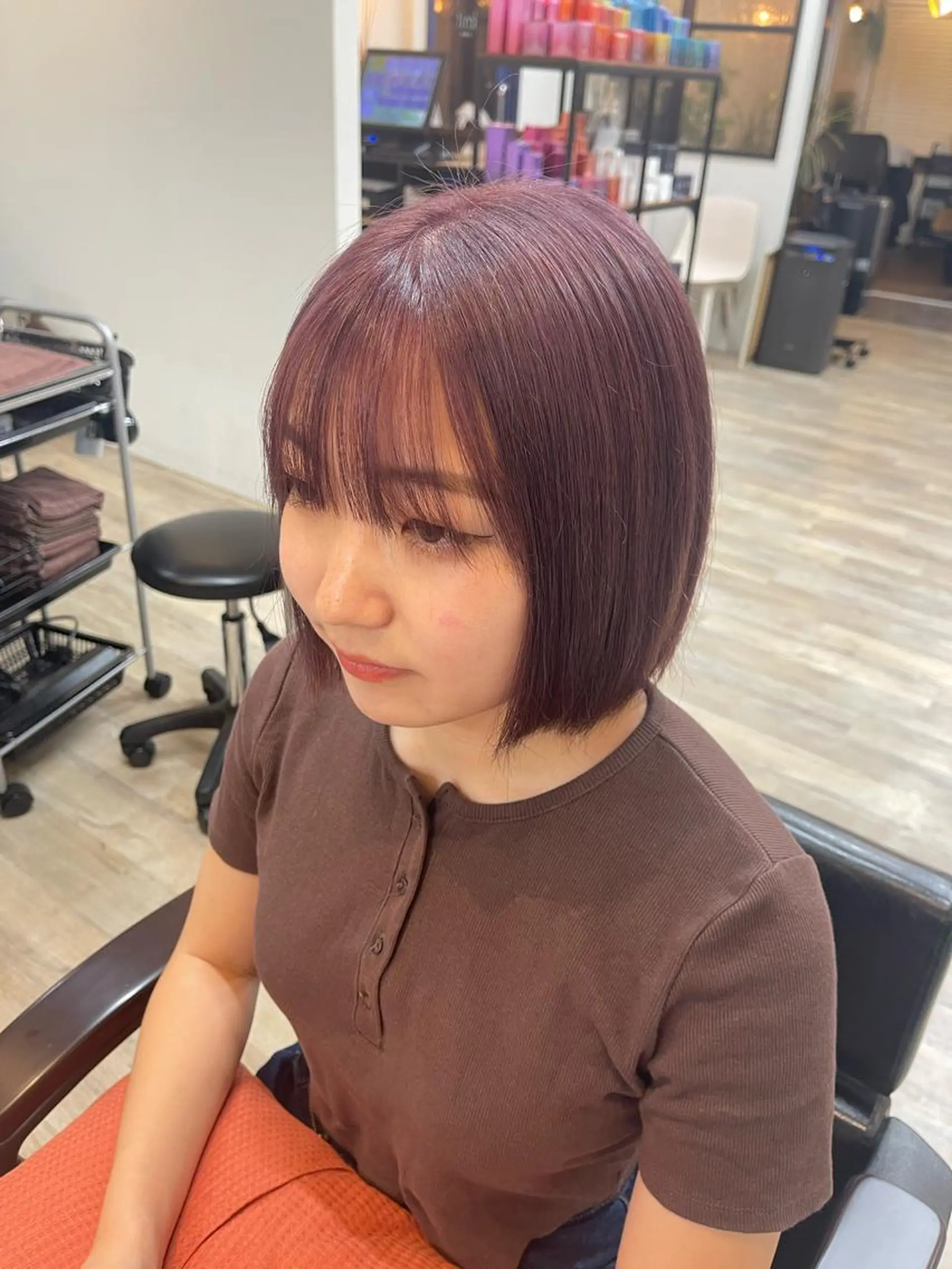 ミディアム カラー PUUR所属・🍒鈴木 エミリ🍒のヘアスタイル