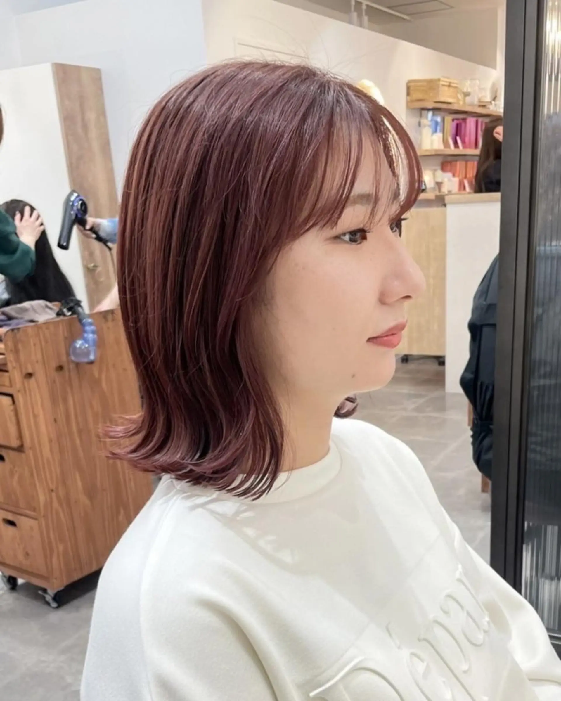 カラー ブラウンカラー ピンクカラー Saki サキのヘアスタイル