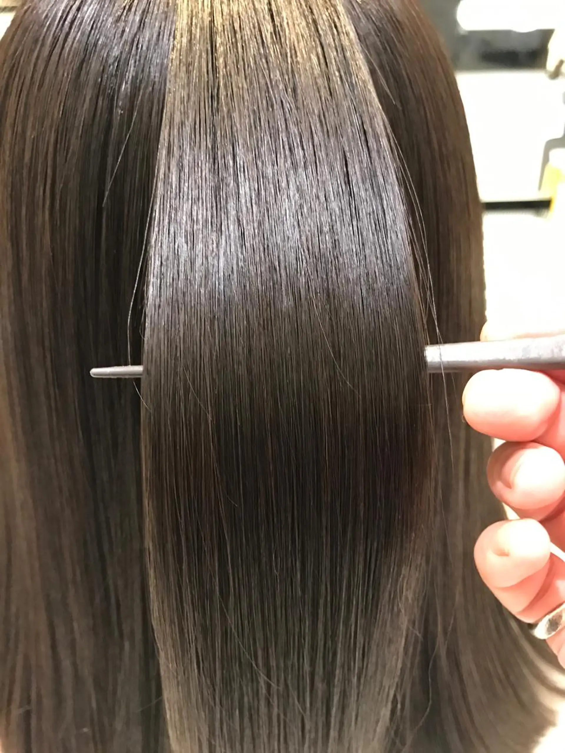 セミロング パーマ カット トリートメント 永岡 鉄平のヘアスタイル