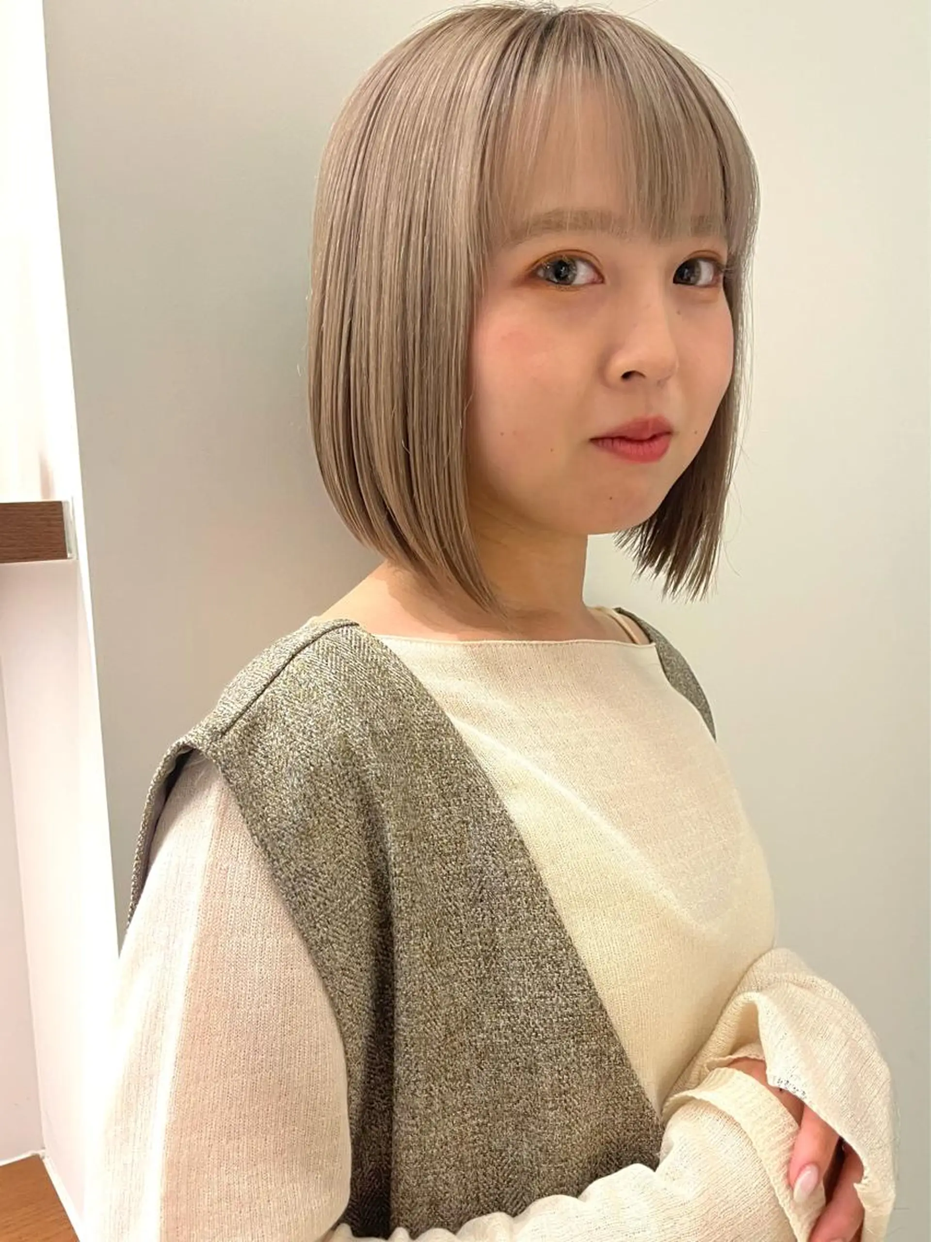 ショート 前下がりボブ ボブ カット ヘアカラー トリートメント 角田 琉希也のヘアスタイル