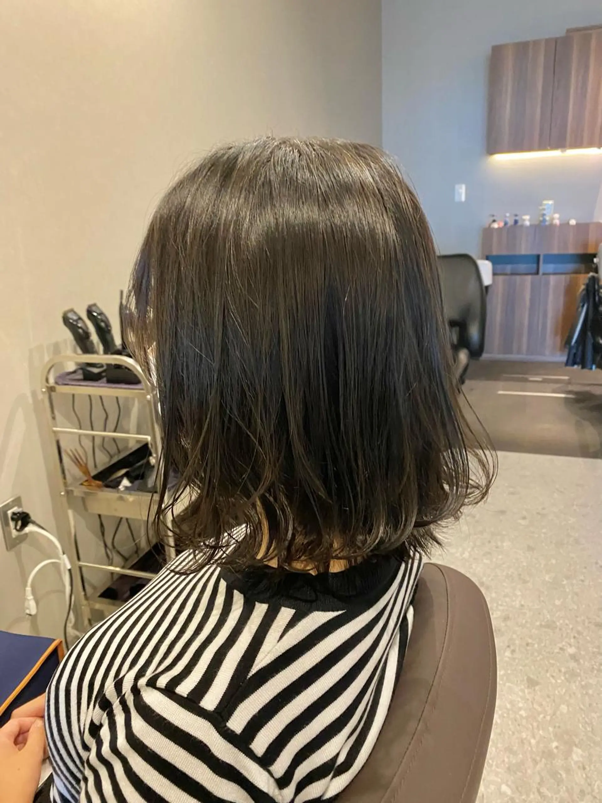 ミディアム カラー ブリーチ ブルーカラー ブルージュ 透明感カラー ブリーチなしカラー カット ヘアカラー トリートメント Forest. -髪質改善-のヘアスタイル