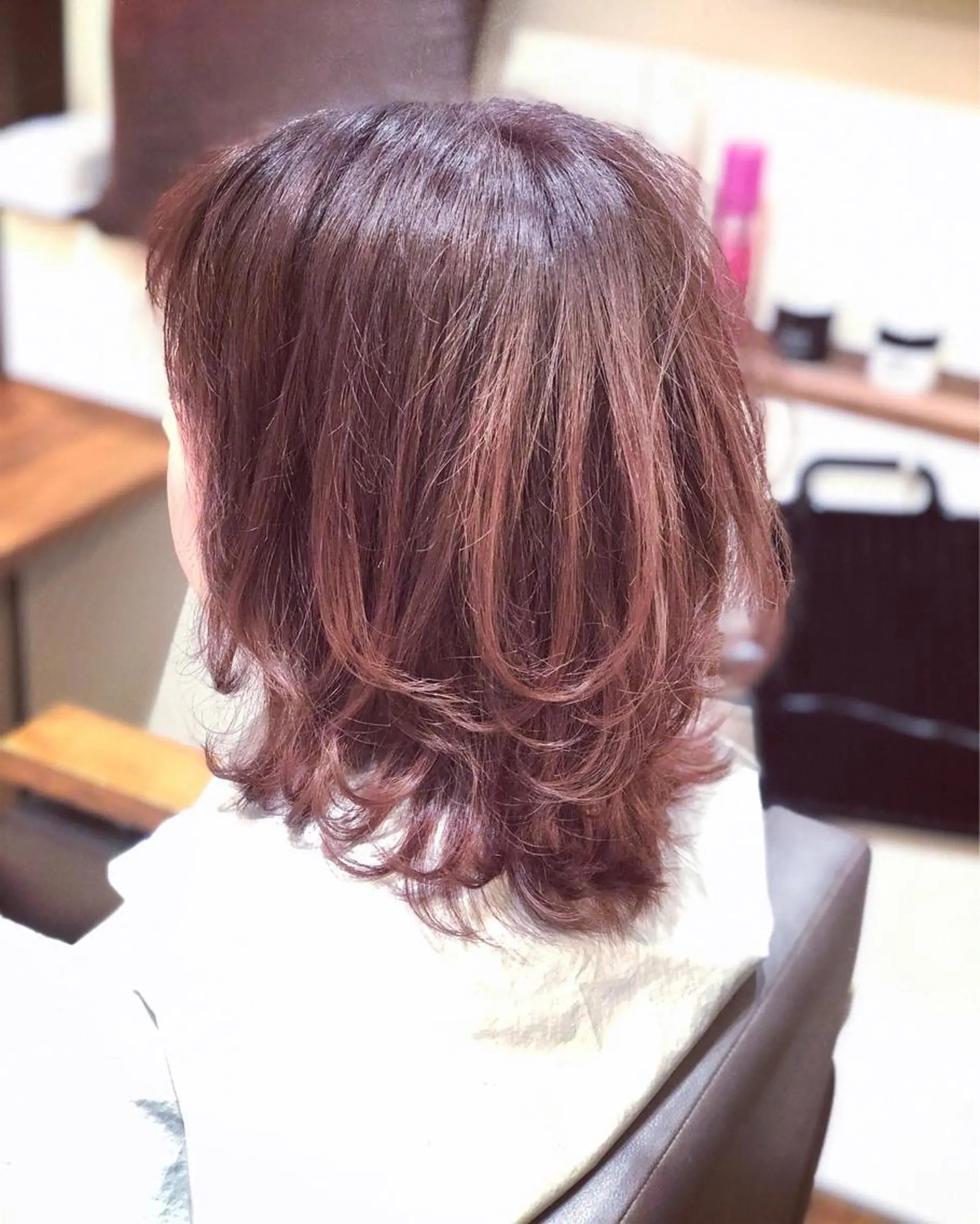 セミロング カラー ベージュカラー グラデーションカラー ピンクカラー ピンクベージュ LandS  barber &beauty所属・髪質改善特化 長澤友哉のヘアスタイル