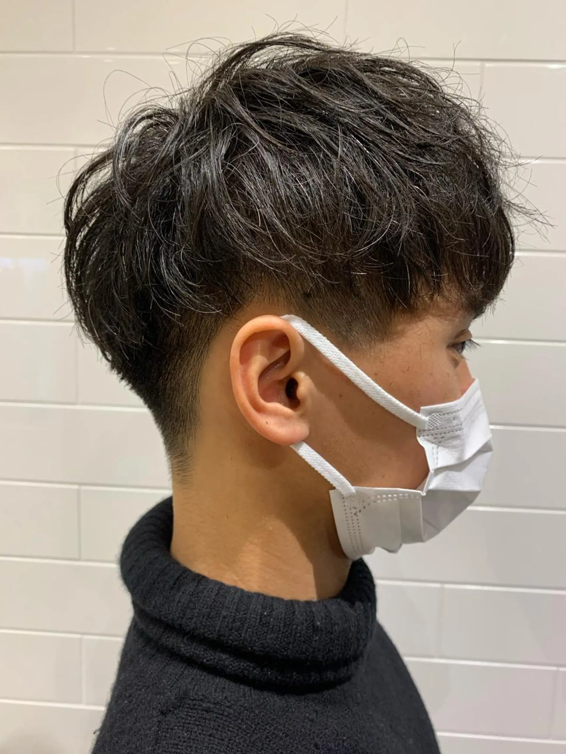 ショート メンズ 刈り上げ ショートヘア カット 森岡 陸のヘアスタイル