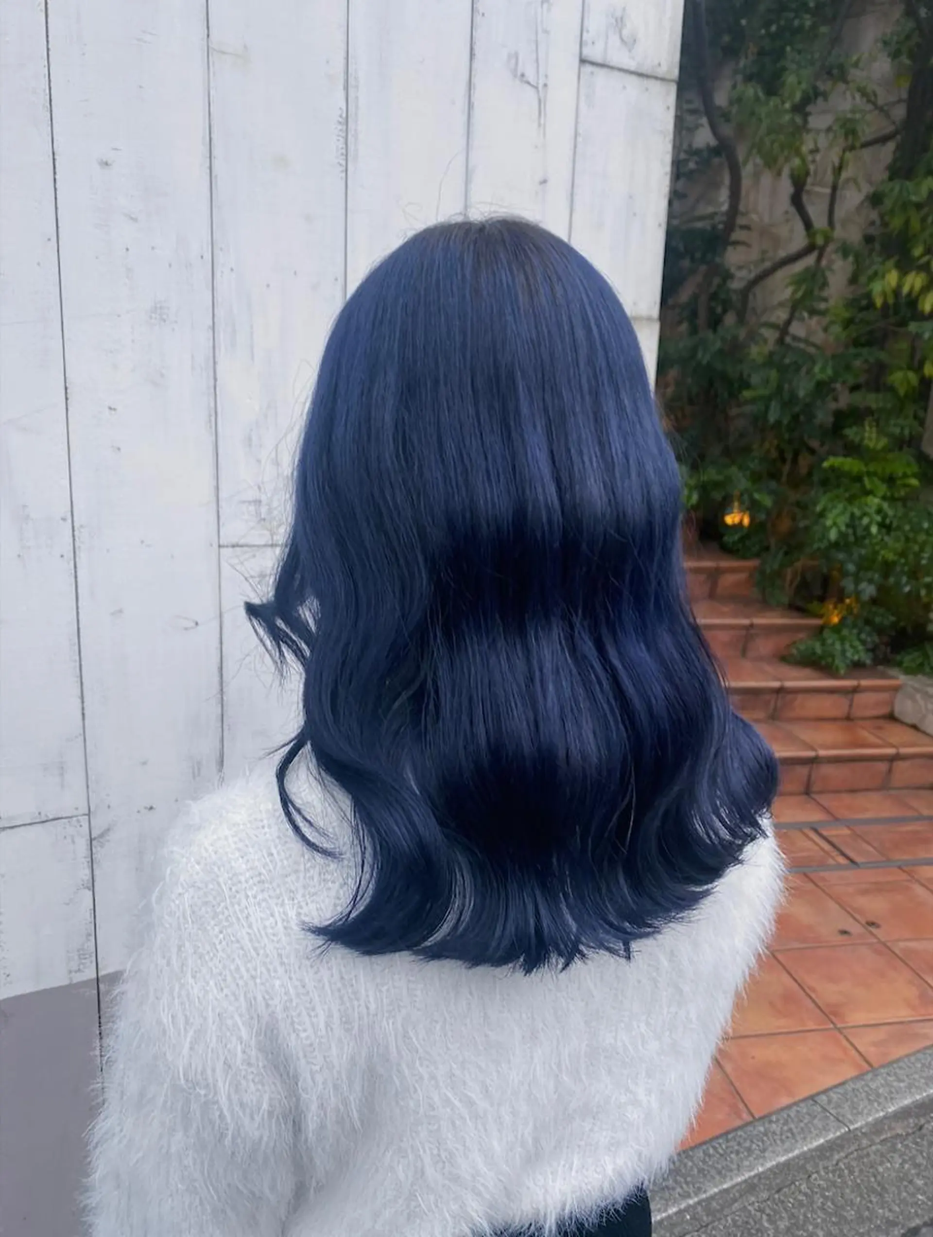 ミディアム カラー ヘアアレンジ 寒色アイドルカラー JUNOチナツのヘアスタイル