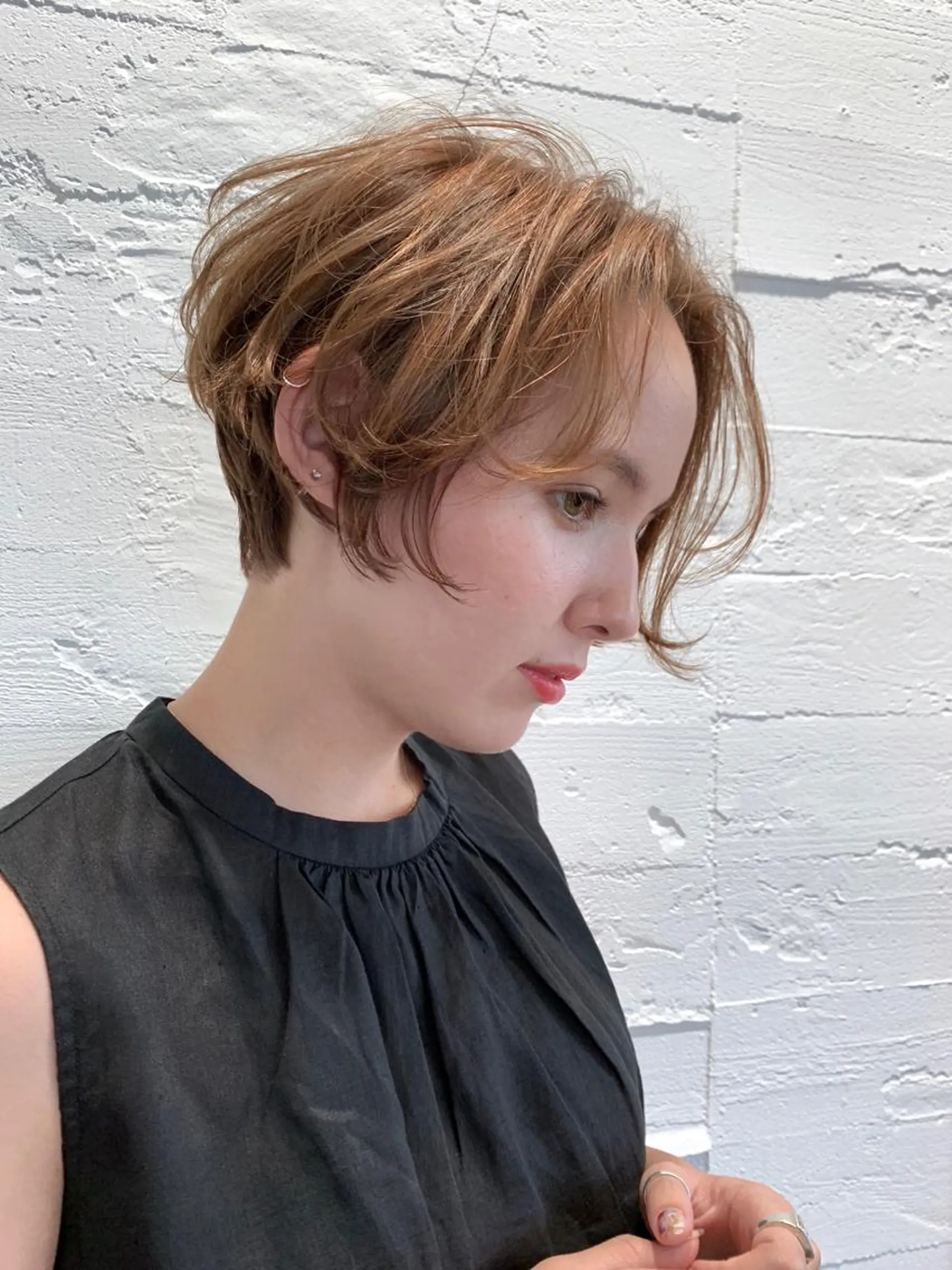 ショート カラー カット トリートメント 柔らか透け感カラー 🌿ムロヤリョウスケのヘアスタイル