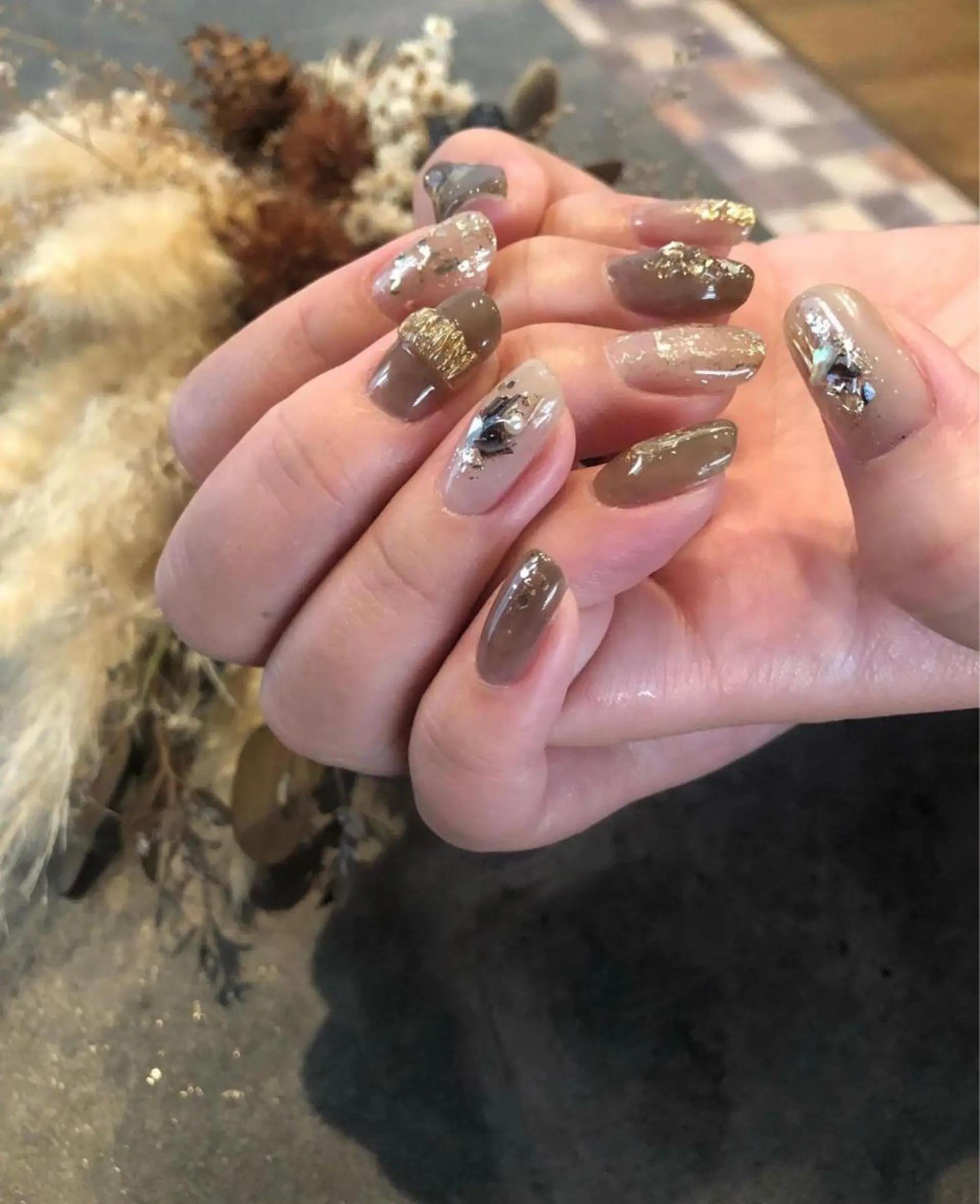 ネイル フラワーネイル ジェルネイル 大理石ネイル(マーブル) ニュアンスネイル シンプルネイル nail salon amanoのネイルデザイン