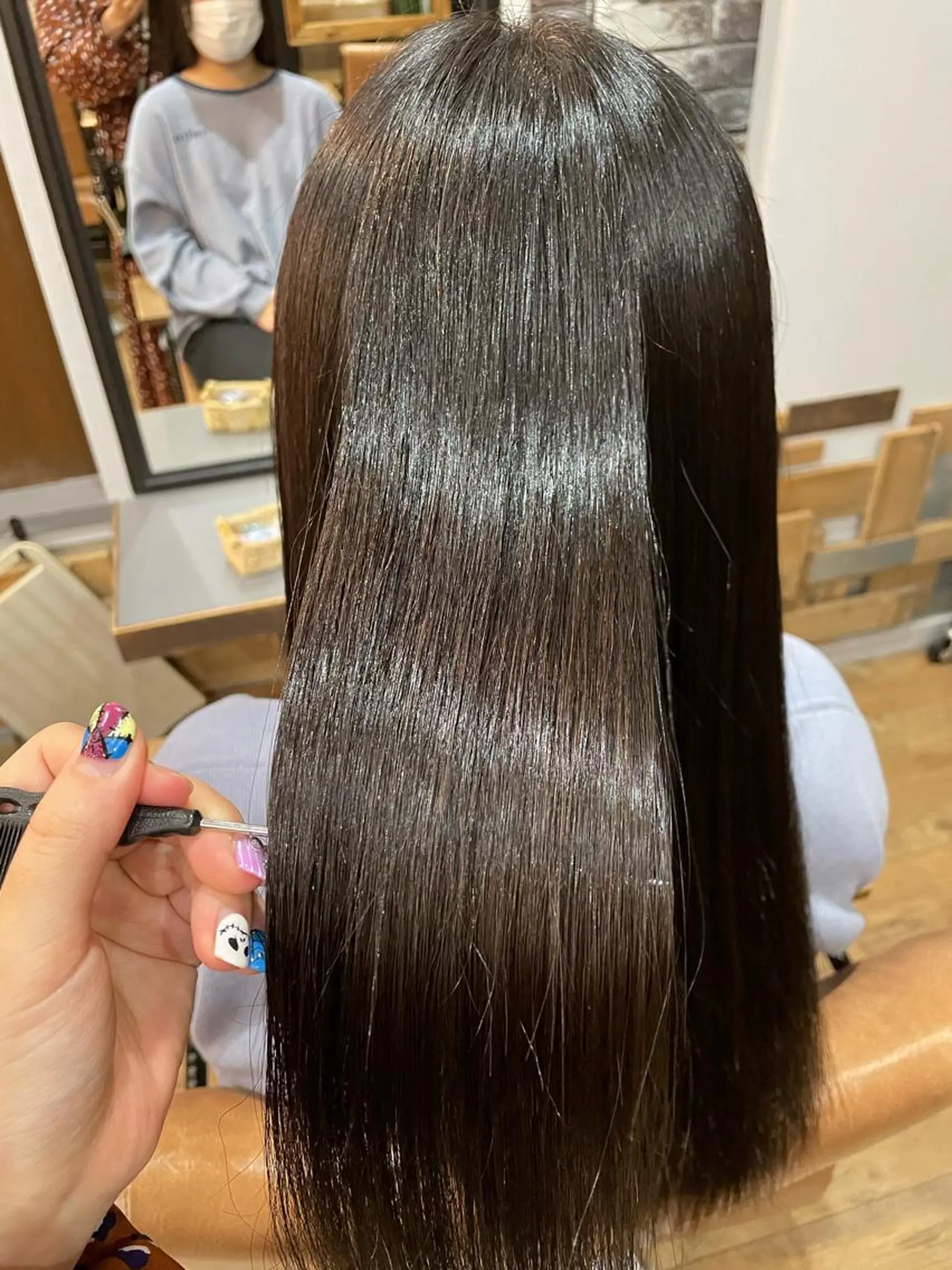 ロング カット 縮毛矯正 ROPE🫧 フウカのヘアスタイル