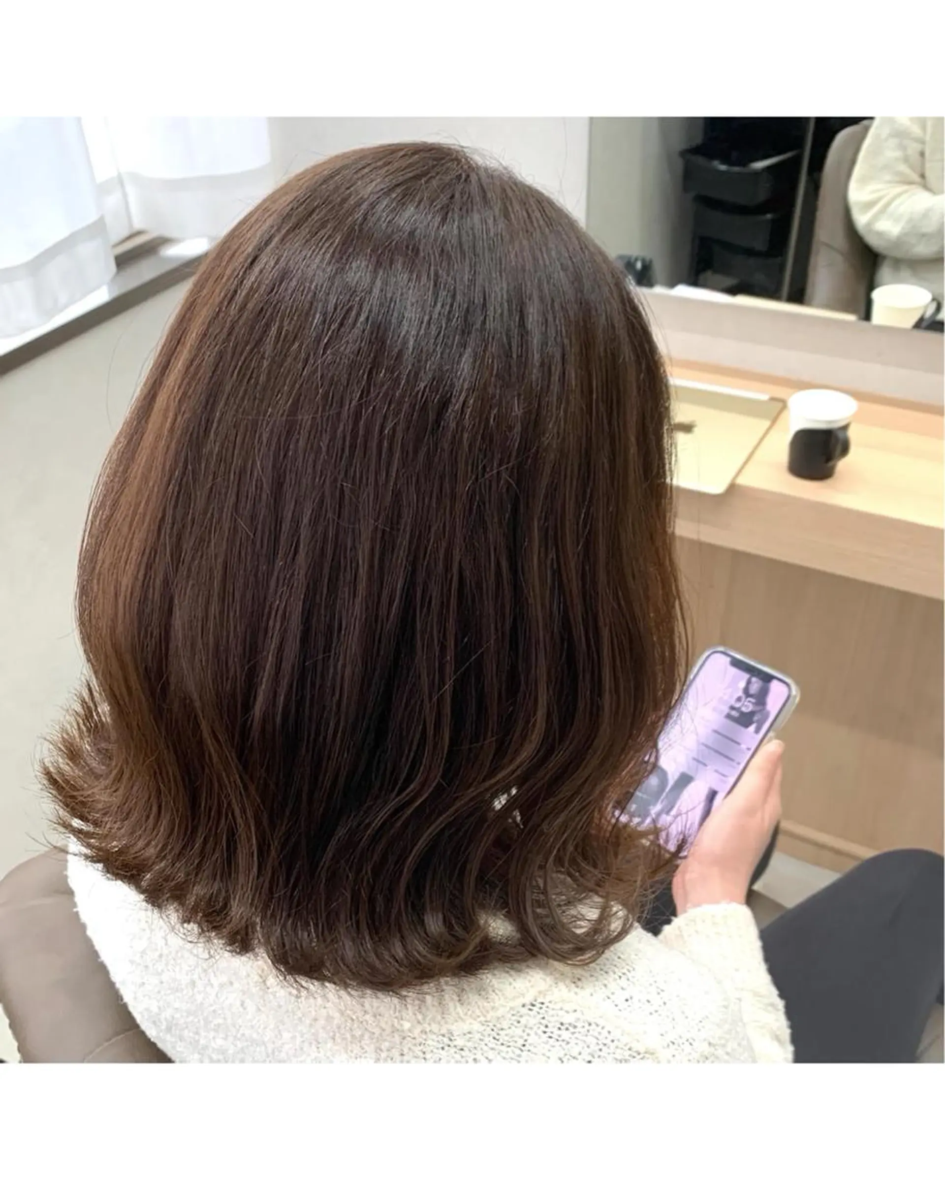 セミロング カラー ヘアカラー ヘッドスパ TriumpH天王寺店【ミルボンAujua認定サロン】所属・SAKI🐈⬛【 HAPPY届けます】のヘアスタイル